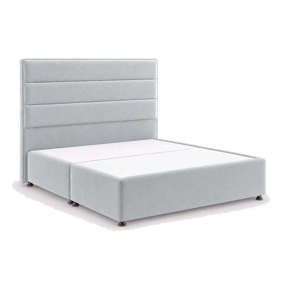 Simba Wilmslow Non-Storage Divan Bed Super King, Grey Velvet | Barker & Stonehouse – image 1