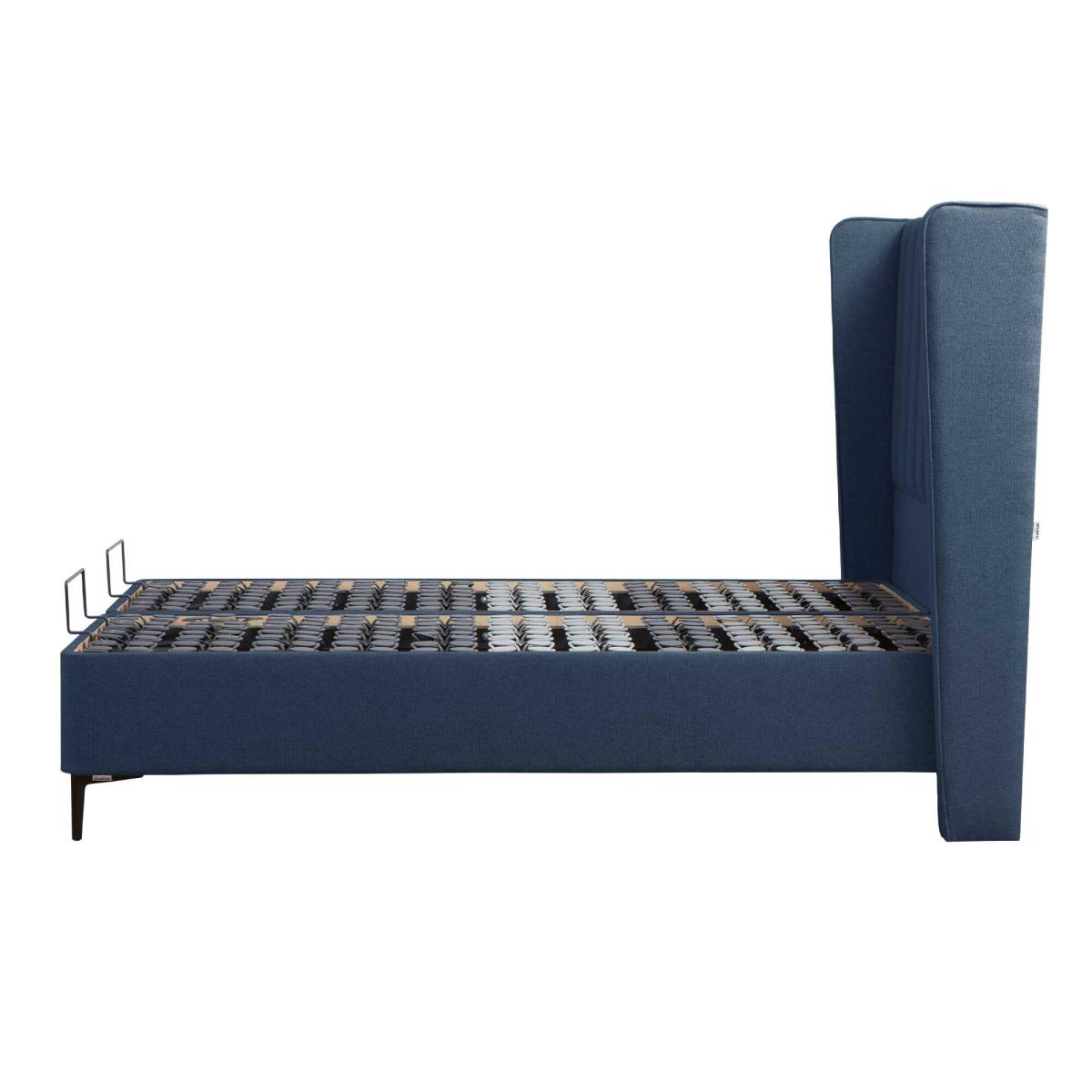 Tempur Suffolk King Slim Disc Static Divan Bed, Blue Fabric | Barker & Stonehouse – image 2