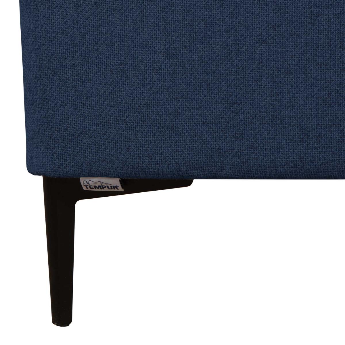 Tempur Suffolk King Slim Disc Static Divan Bed, Blue Fabric | Barker & Stonehouse – image 3