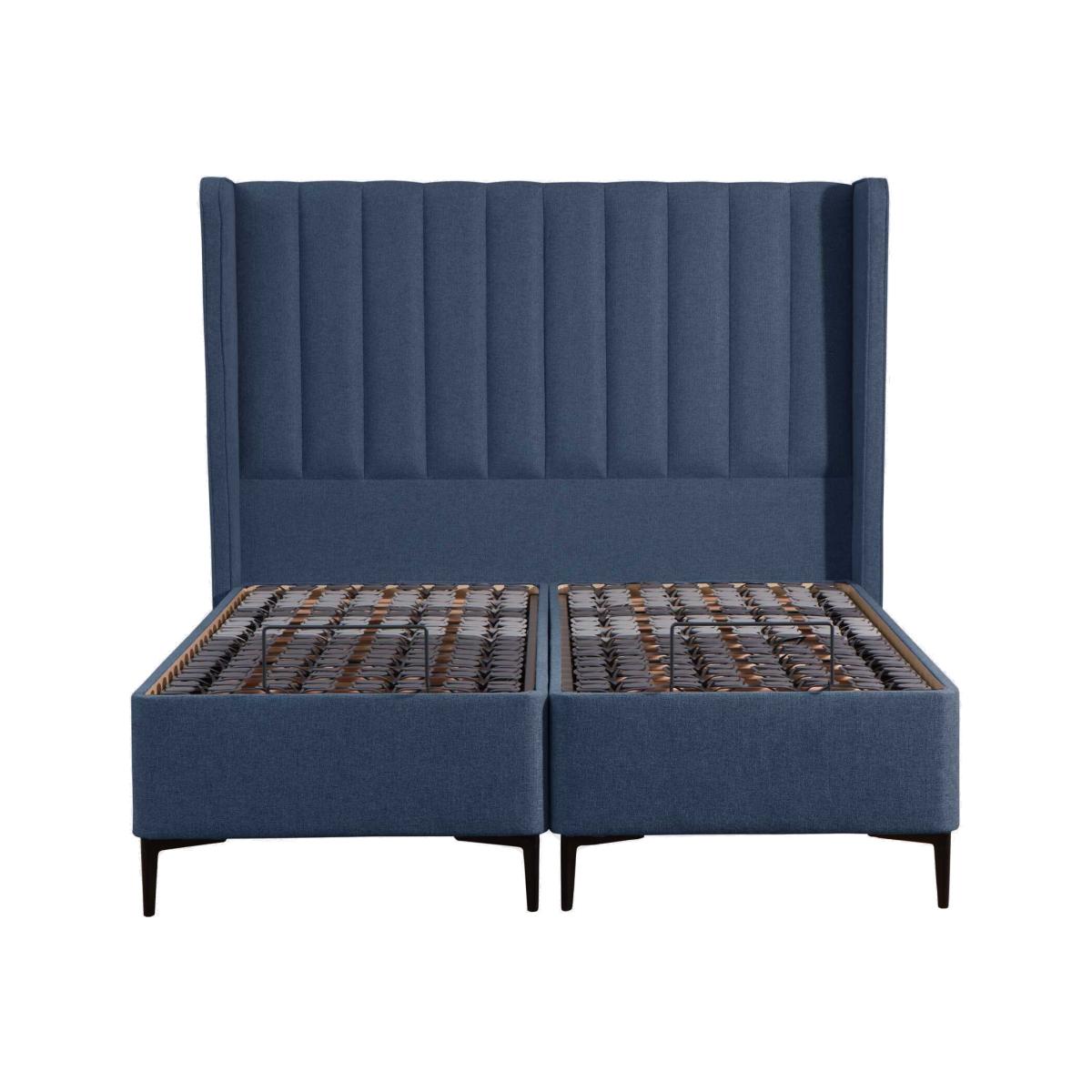 Tempur Suffolk King Slim Disc Static Divan Bed, Blue Fabric | Barker & Stonehouse – image 1