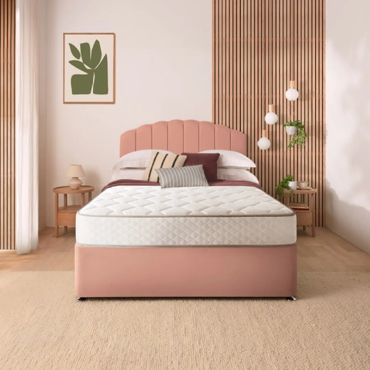 Silentnight Divan Set with Merlin Headboard and 800 Pocket Spring Memory Foam Mattress – image 2
