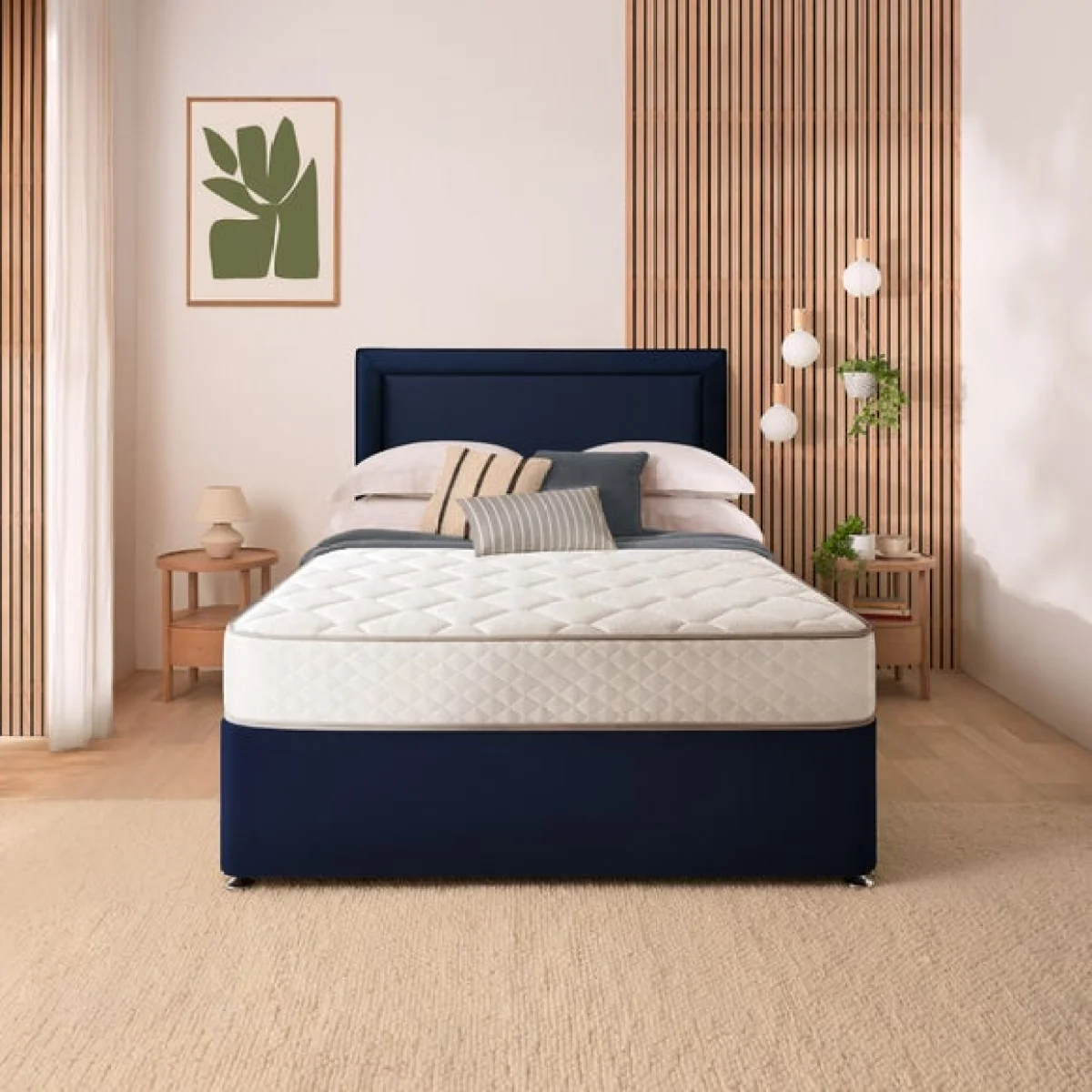 Silentnight Divan Set with Malvern Headboard and 800 Pocket Spring Memory Foam Mattress – image 2