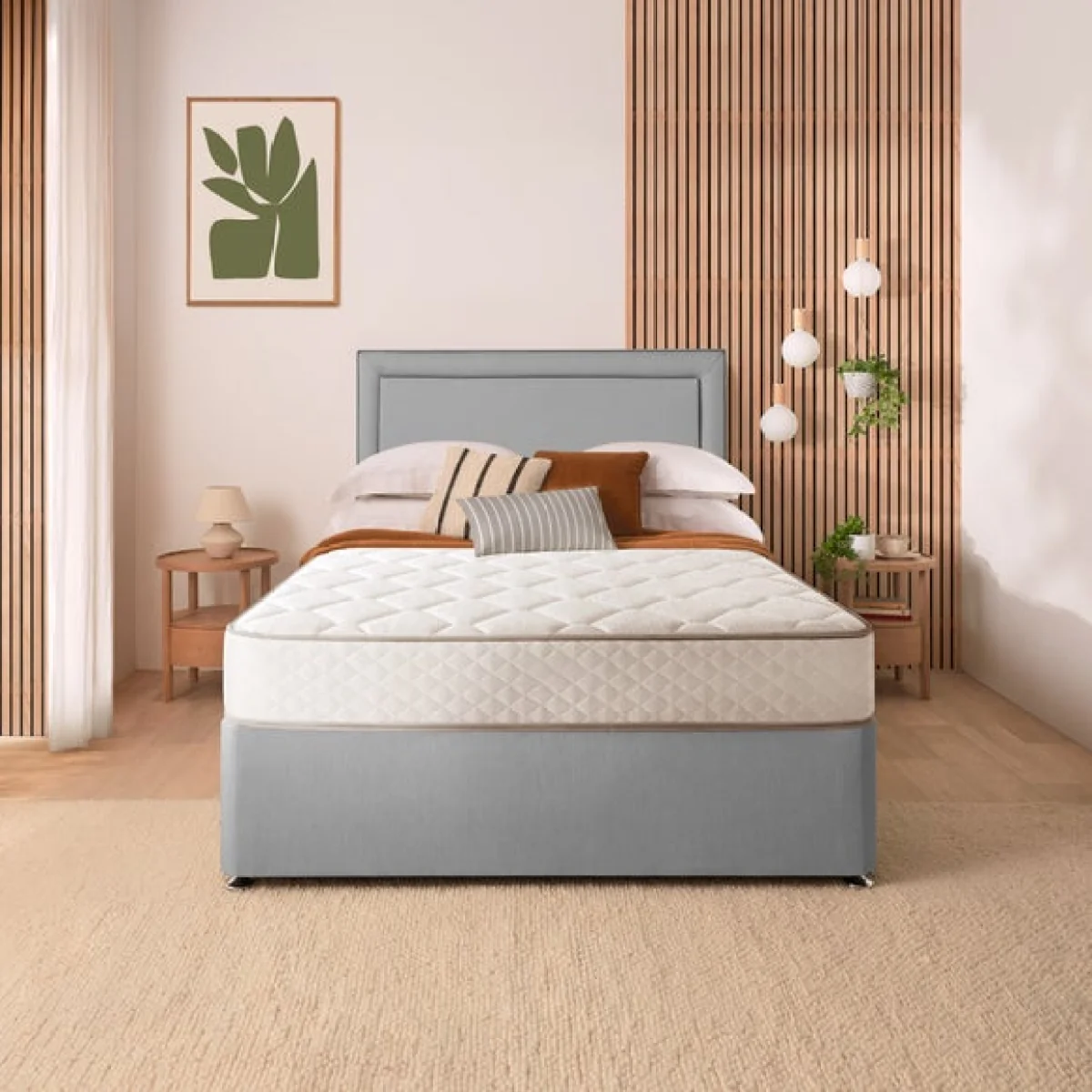 Silentnight Divan Set with Malvern Headboard and 800 Pocket Spring Memory Foam Mattress – image 2
