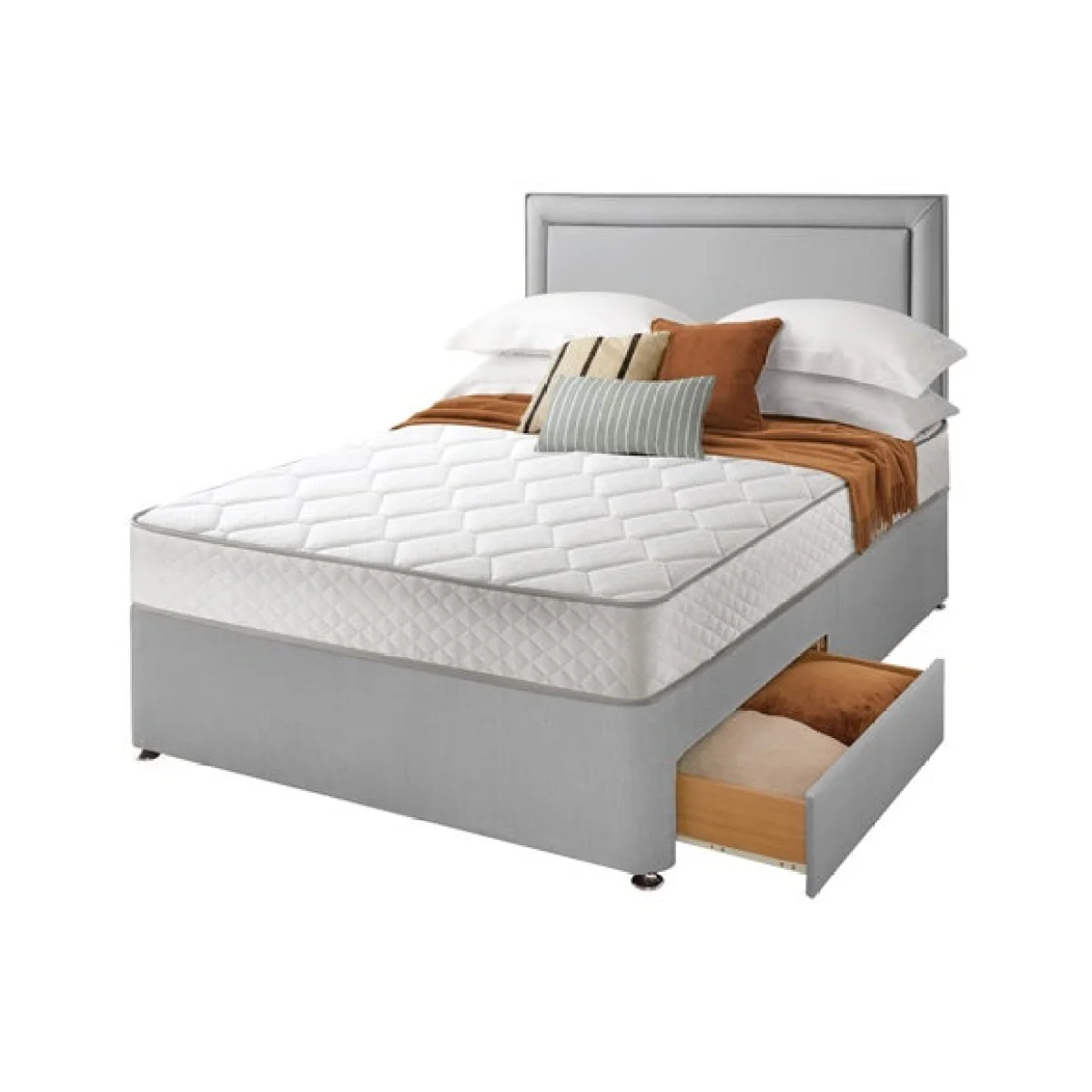 Silentnight Divan Set with Malvern Headboard and 800 Pocket Spring Memory Foam Mattress – image 6