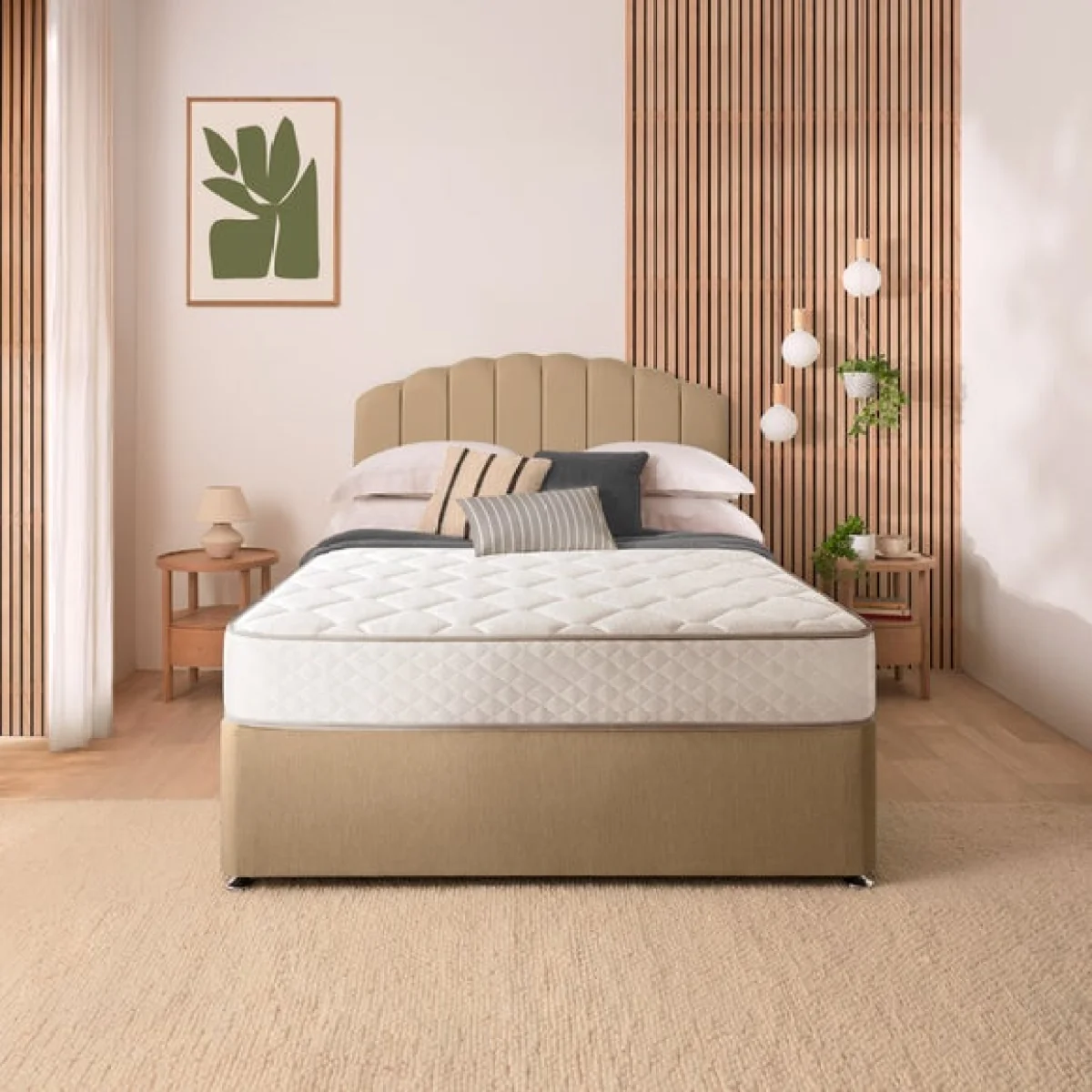 Silentnight Divan Set with Merlin Headboard and 800 Pocket Spring Memory Foam Mattress – image 2