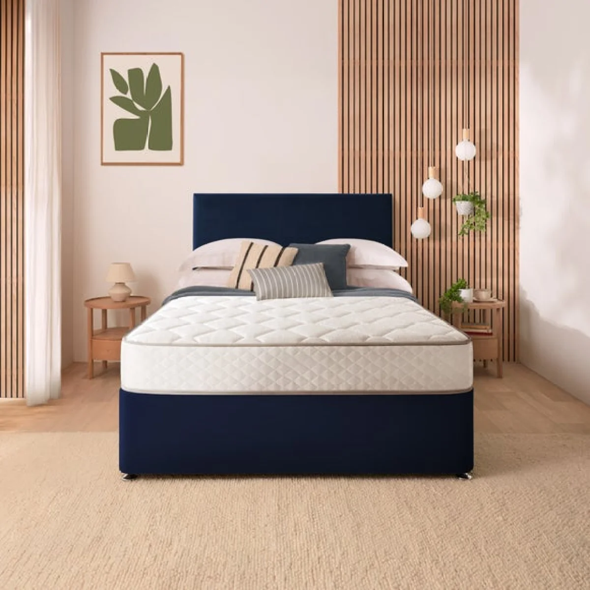 Silentnight Divan Set with Paris Headboard and 800 Pocket Spring Memory Foam Mattress – image 2
