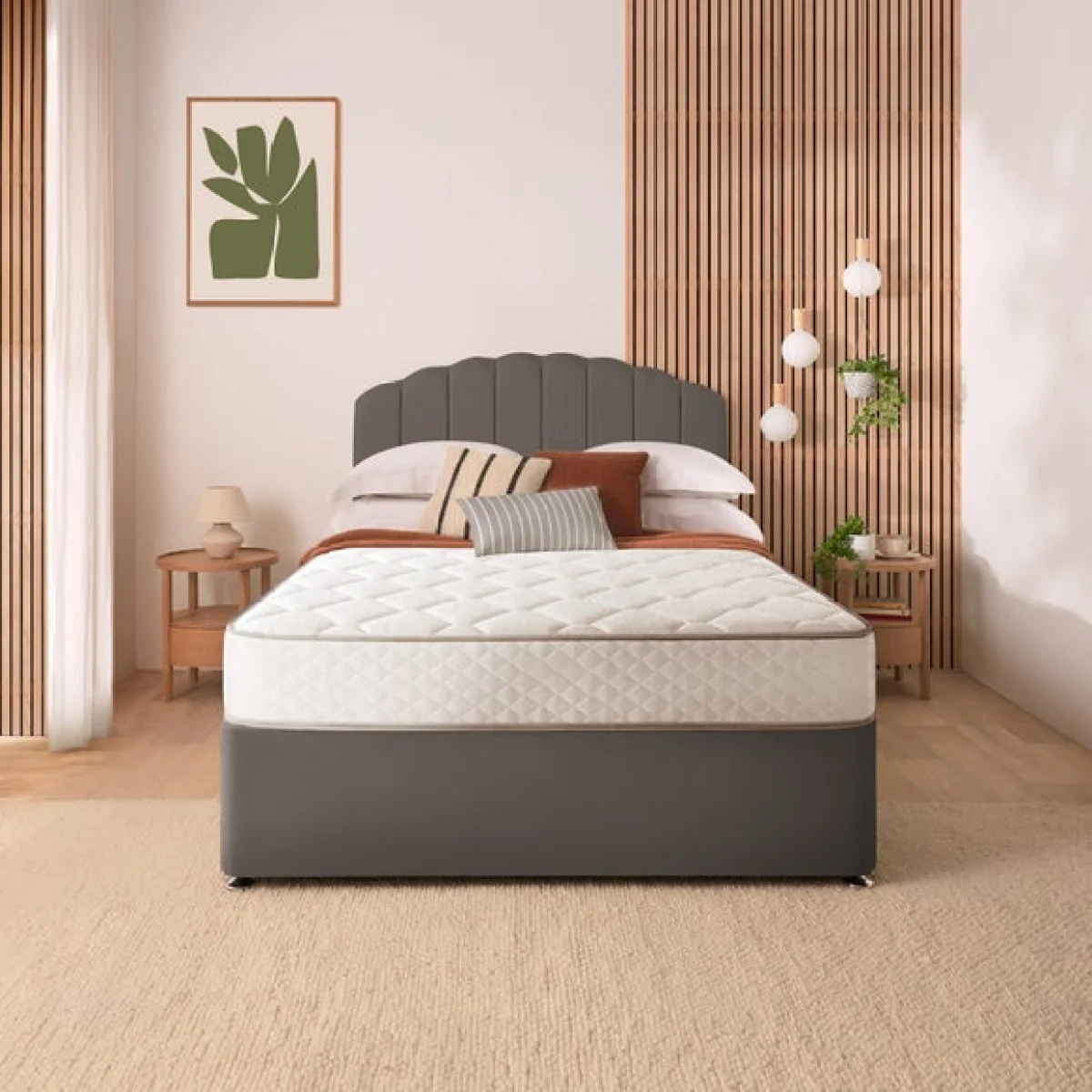 Silentnight Divan Set with Merlin Headboard and 800 Pocket Spring Memory Foam Mattress – image 2