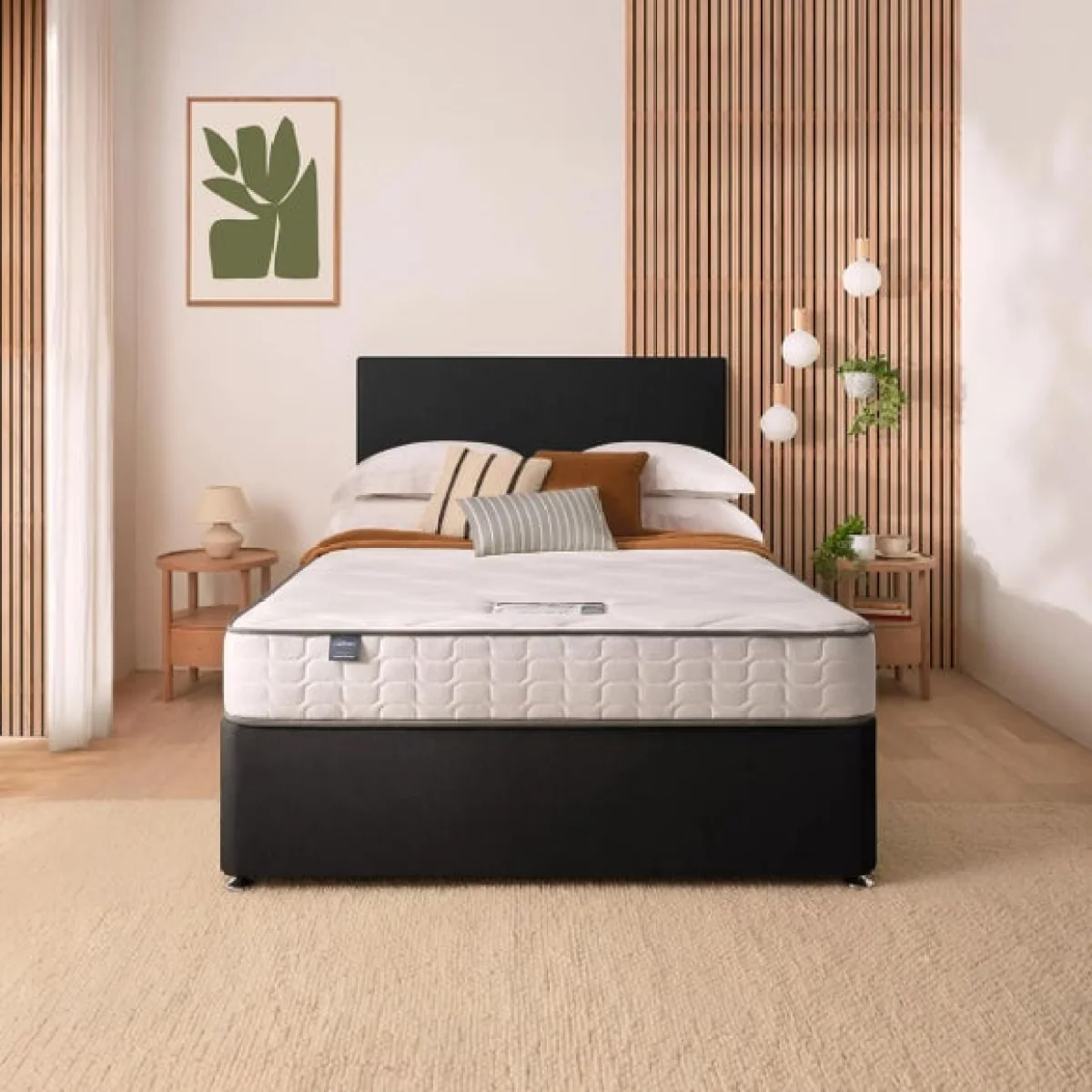 Silentnight Divan Bed With Fabric Paris Headboard and 800 Pocket Sprung Mattress – image 2