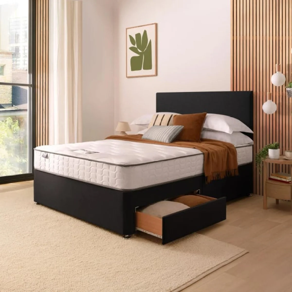 Silentnight Divan Bed With Fabric Paris Headboard and 800 Pocket Sprung Mattress – image 3