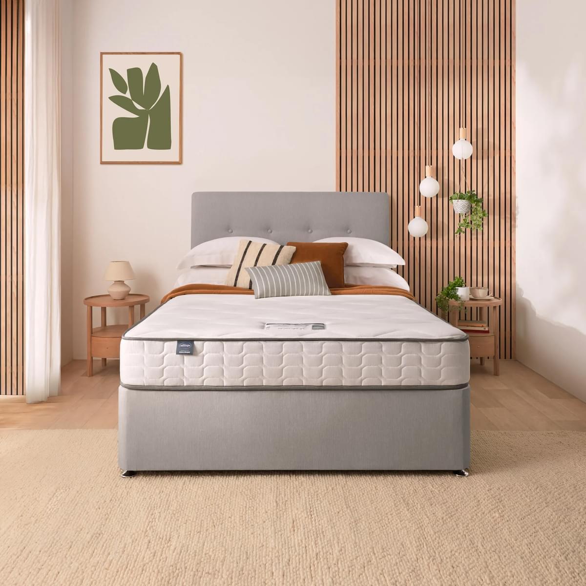 Return - Silentnight Divan Bed With Francisco Fabric Headboard, Single – image 2