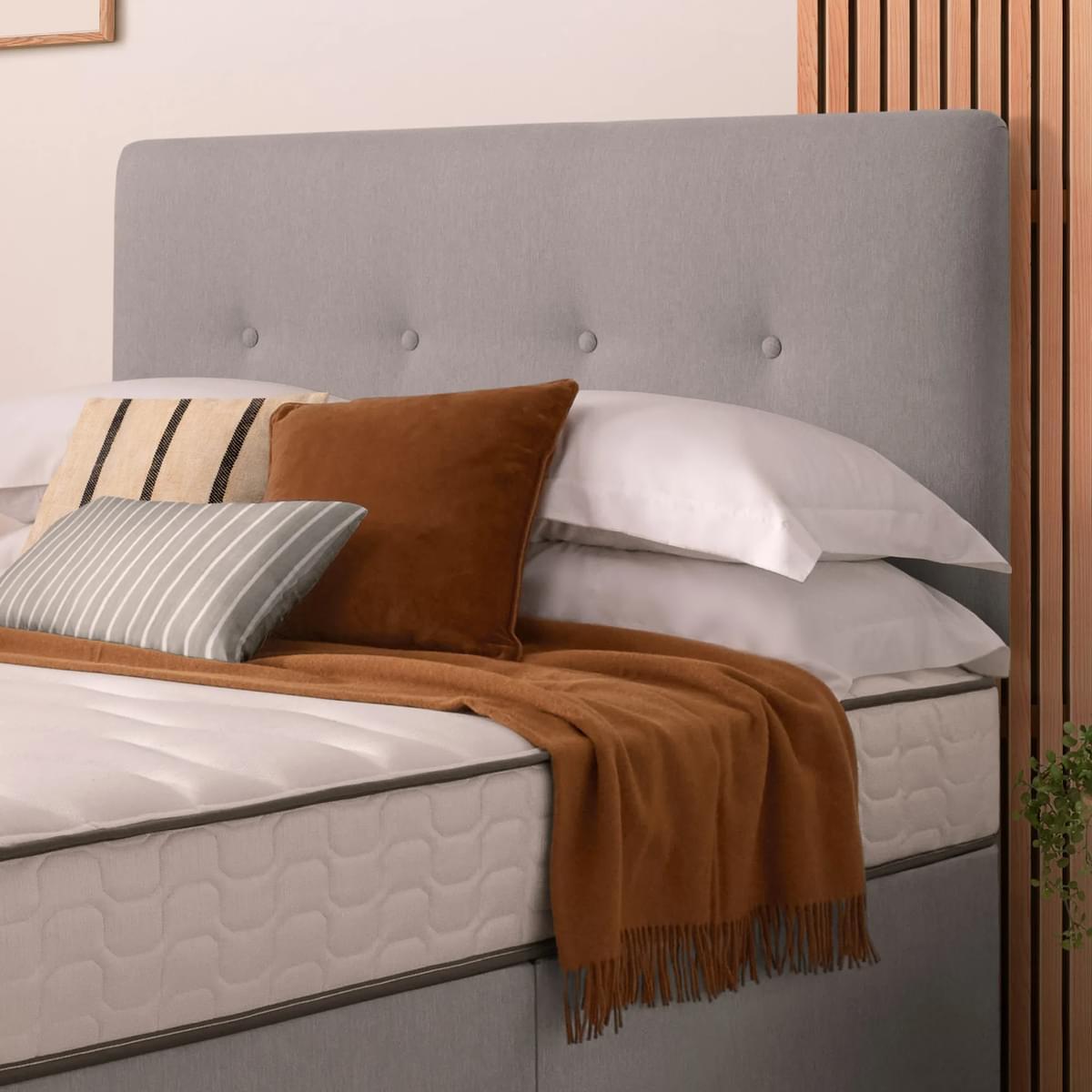 Return - Silentnight Divan Bed With Francisco Fabric Headboard, Single – image 4
