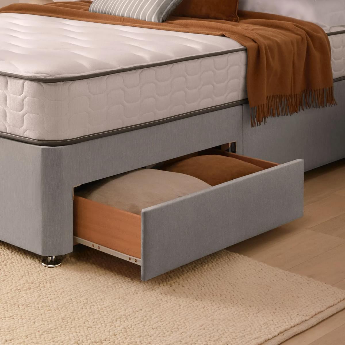Return - Silentnight Divan Bed With Francisco Fabric Headboard, Single – image 5