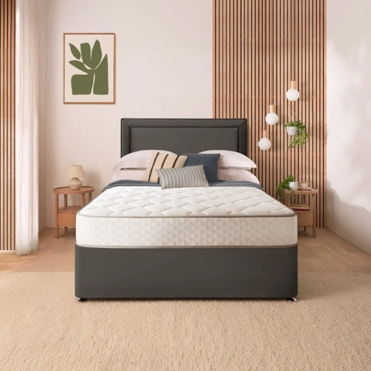 Silentnight Divan Set with Malvern Headboard and 800 Pocket Spring Memory Foam Mattress – image 2