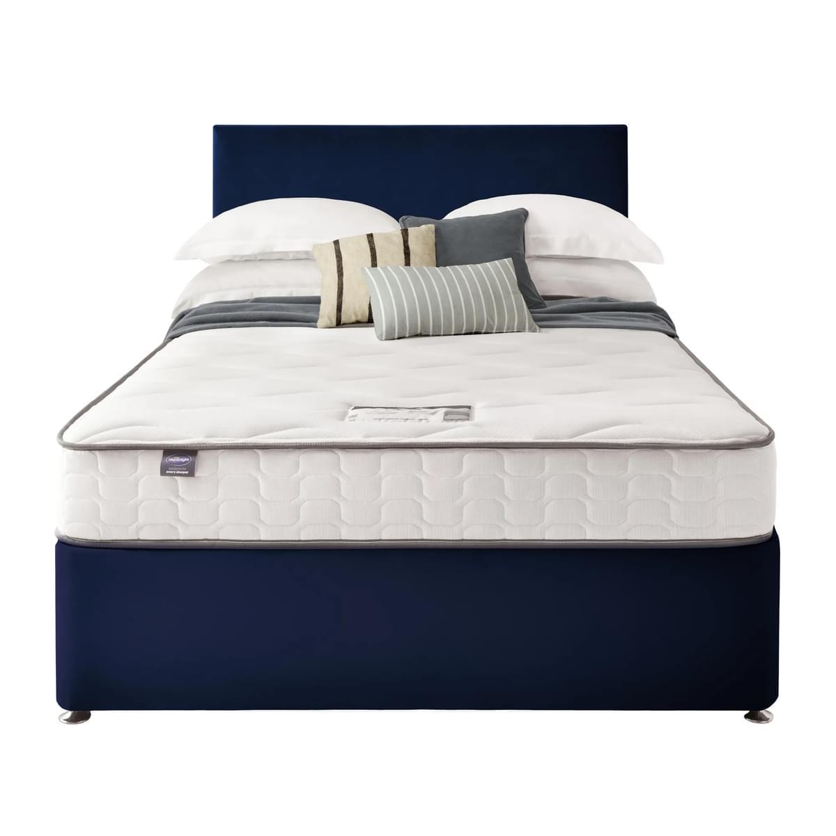 Silentnight Velvet Divan Bed with Paris Headboard & 800 Pocket Sprung Mattress Maritime Velvet – image 7