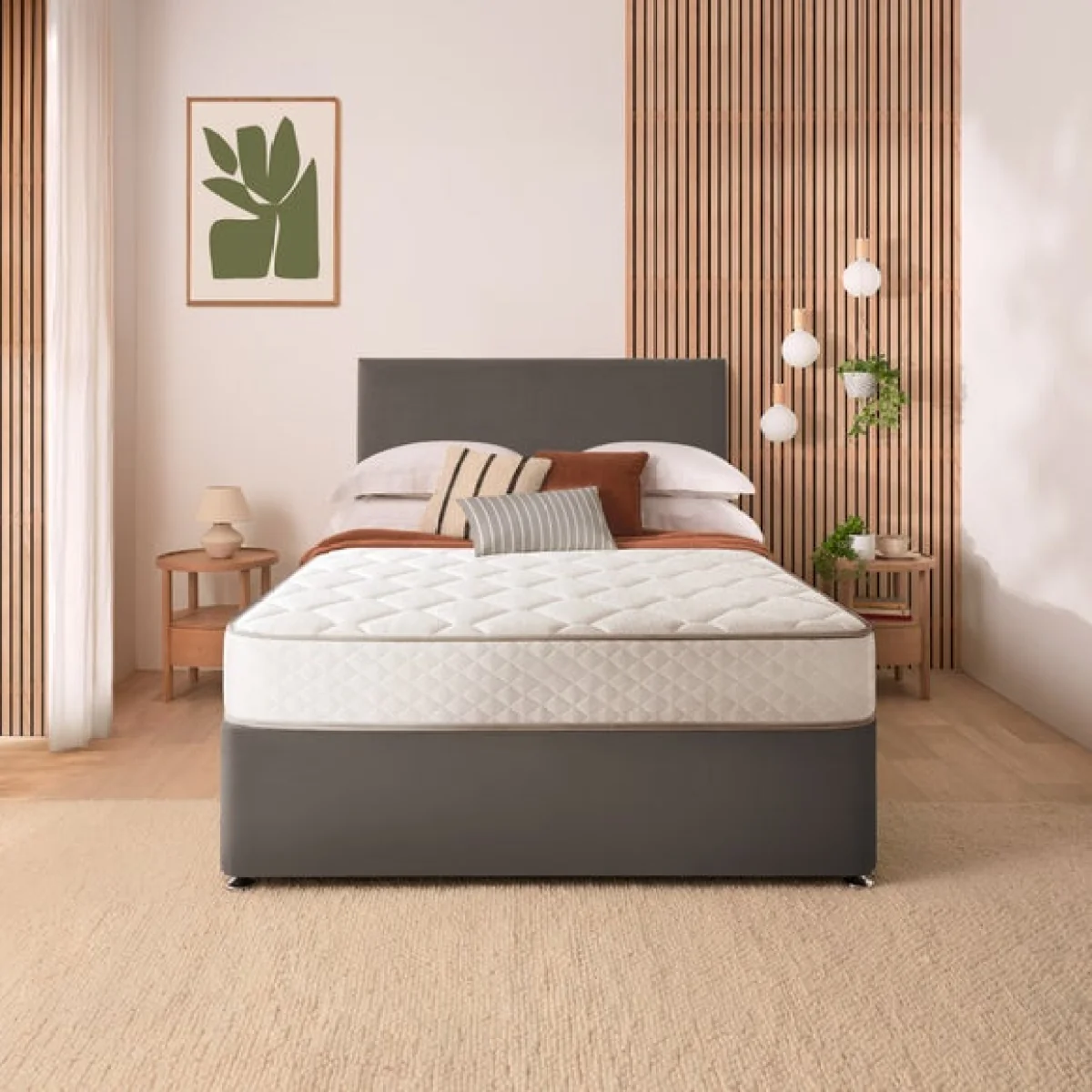 Silentnight Divan Set with Paris Headboard and 800 Pocket Spring Memory Foam Mattress – image 2