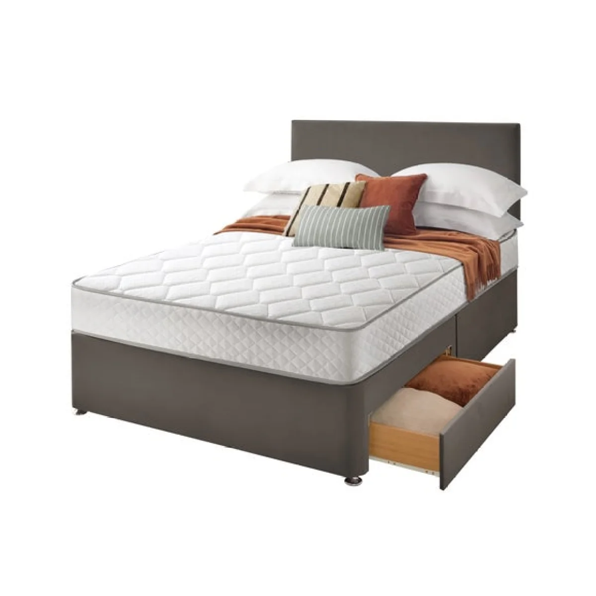 Silentnight Divan Set with Paris Headboard and 800 Pocket Spring Memory Foam Mattress – image 6