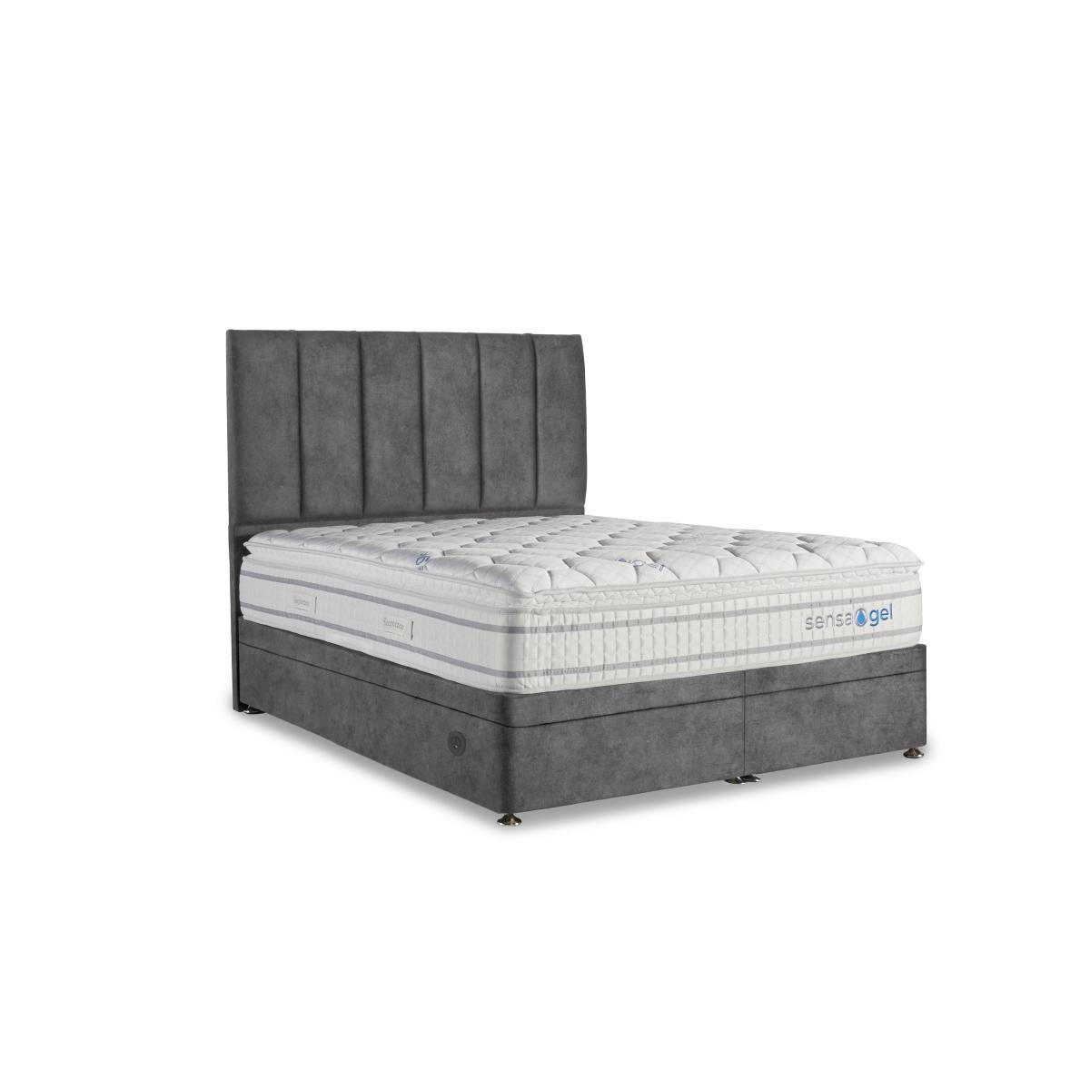 Sleepeezee - SensaGel 4000 Electric End Ottoman Divan Set - Double - Daytona Grey – image 2