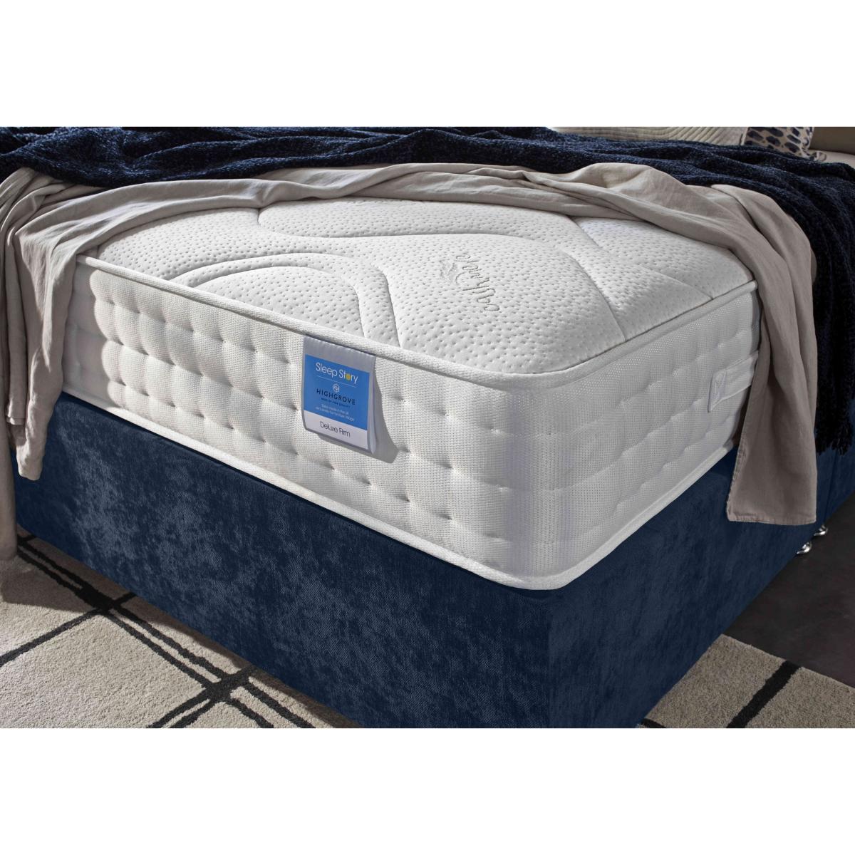 Sleep Story - Deluxe Firm Divan Set with Continental Drawers - Super King - Carbon – image 4