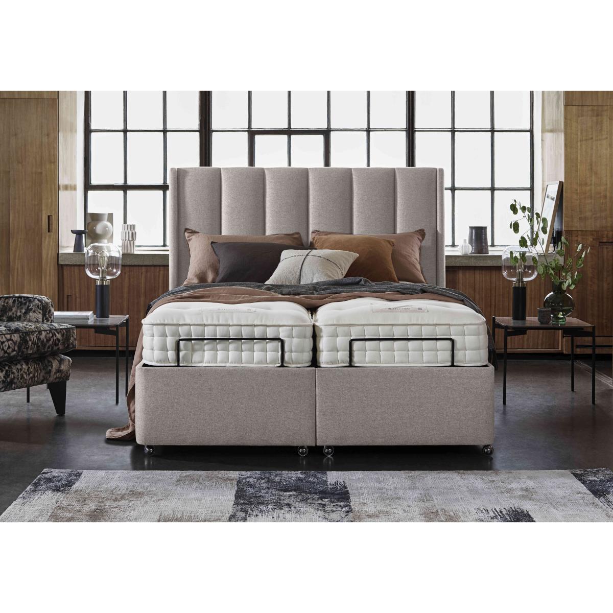 E-Motion Ryo Dual Adjustable Divan Base With 4 Drawers with Headboard - King Size - Seven Anthracite – image 4