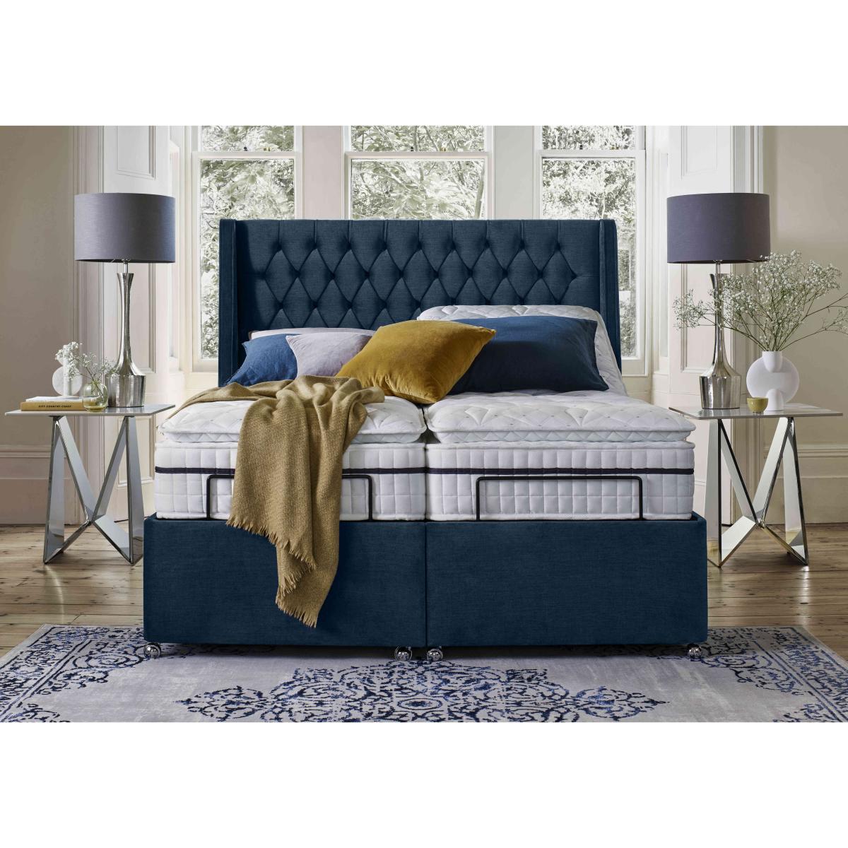 E-Motion Zen Dual Adjustable Divan Base With 2 Drawers with Headboard - King Size - Warm Onyx – image 6