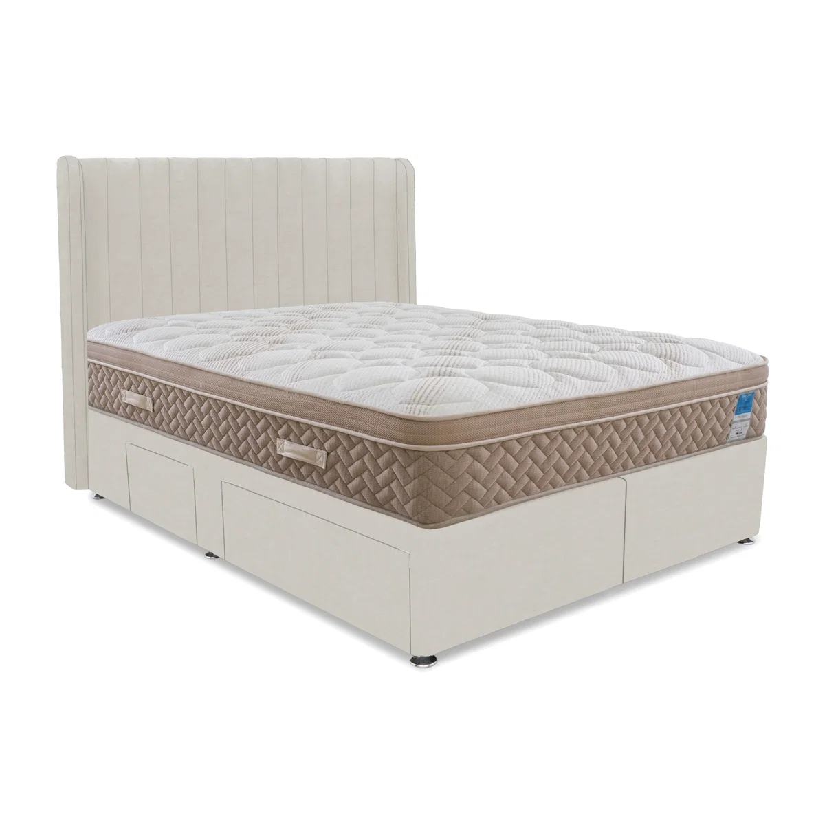 Sleep Story - PlushTech Divan Set - Super King - Plush Ecru – image 1