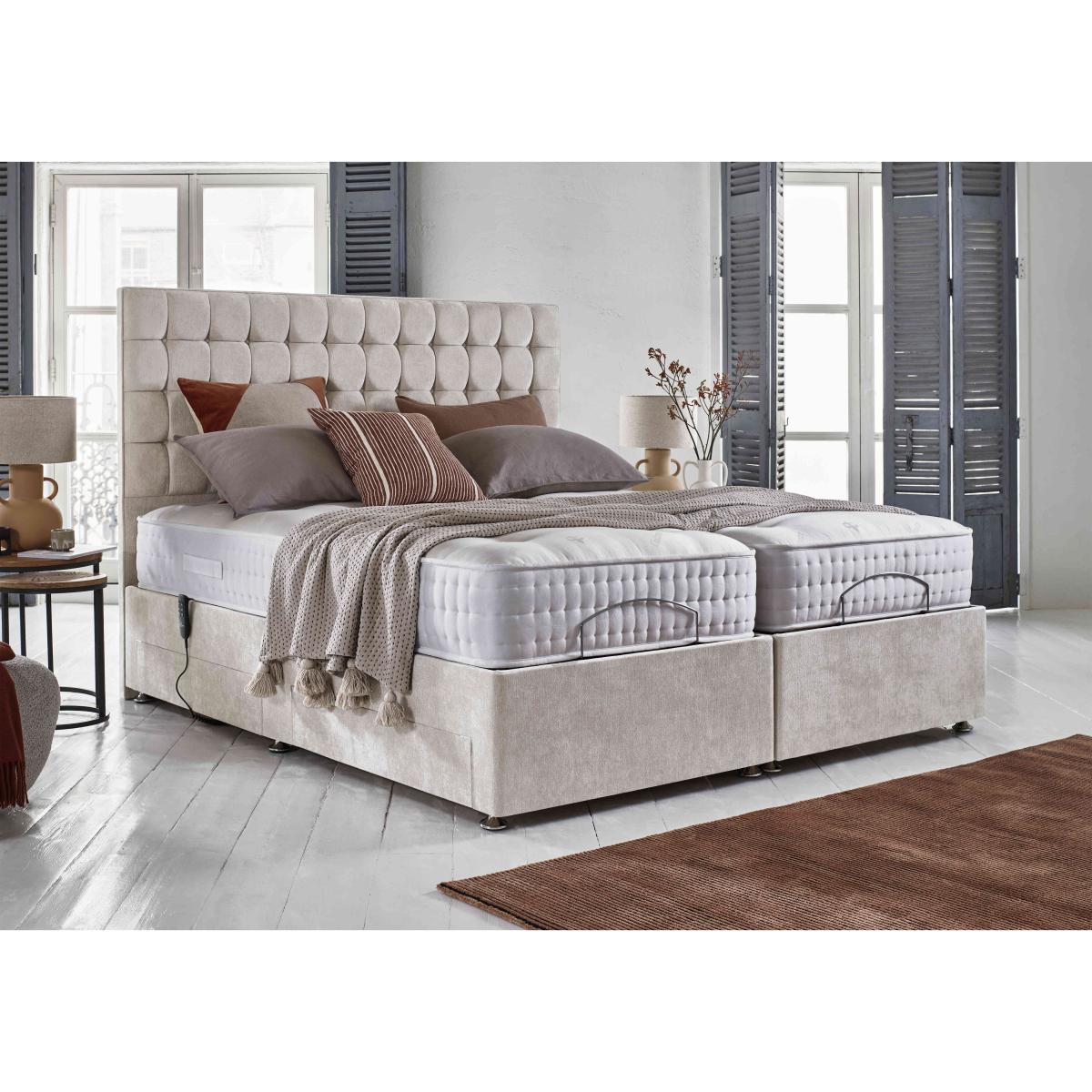 Sleep Story - Natural Comfort Adjustable Soft/Firm Divan Bed With 2 Drawer Storage - Super King - Carbon – image 4