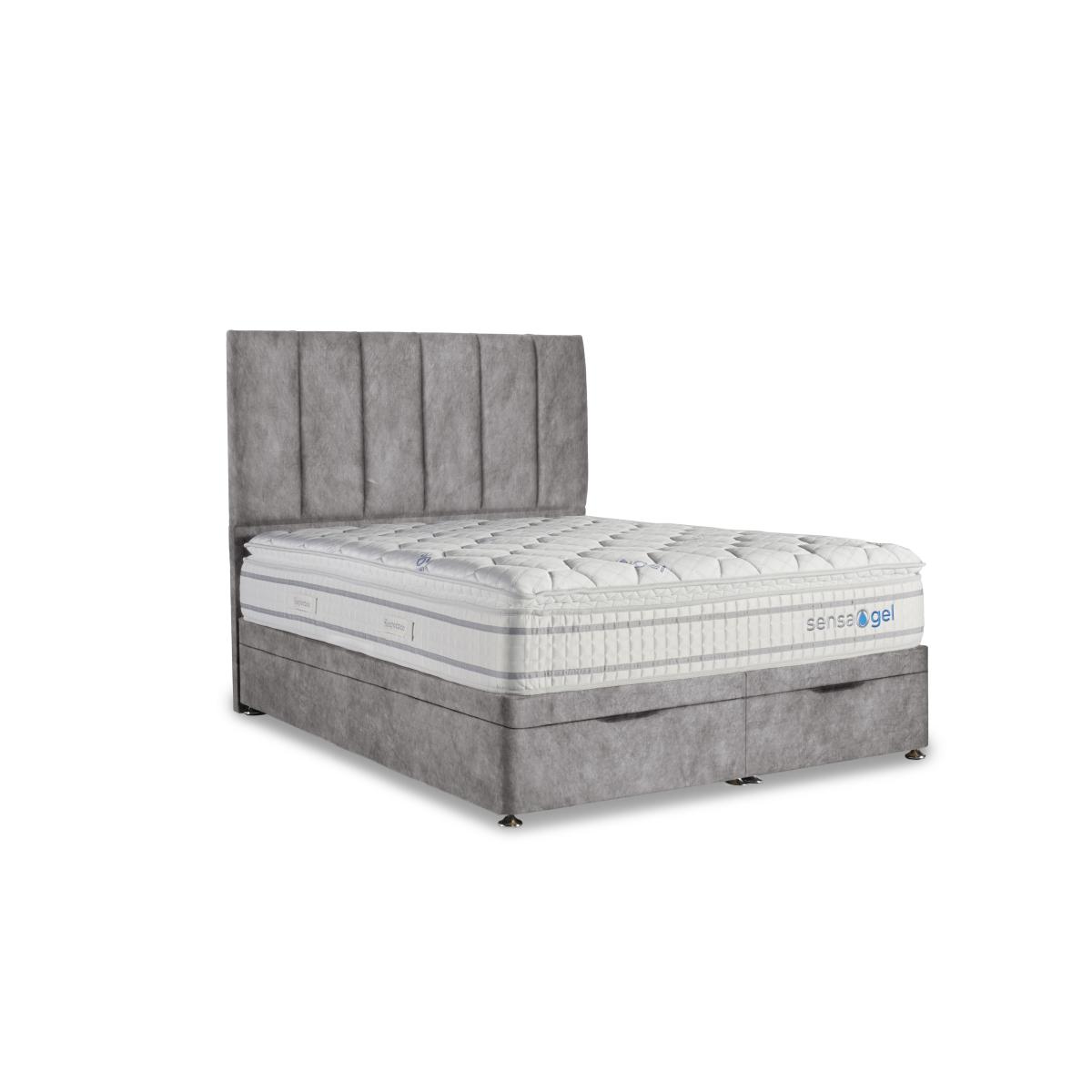 Sleepeezee - SensaGel 4000 Manual End Ottoman Divan Set - Super King - Dapple Silver – image 2