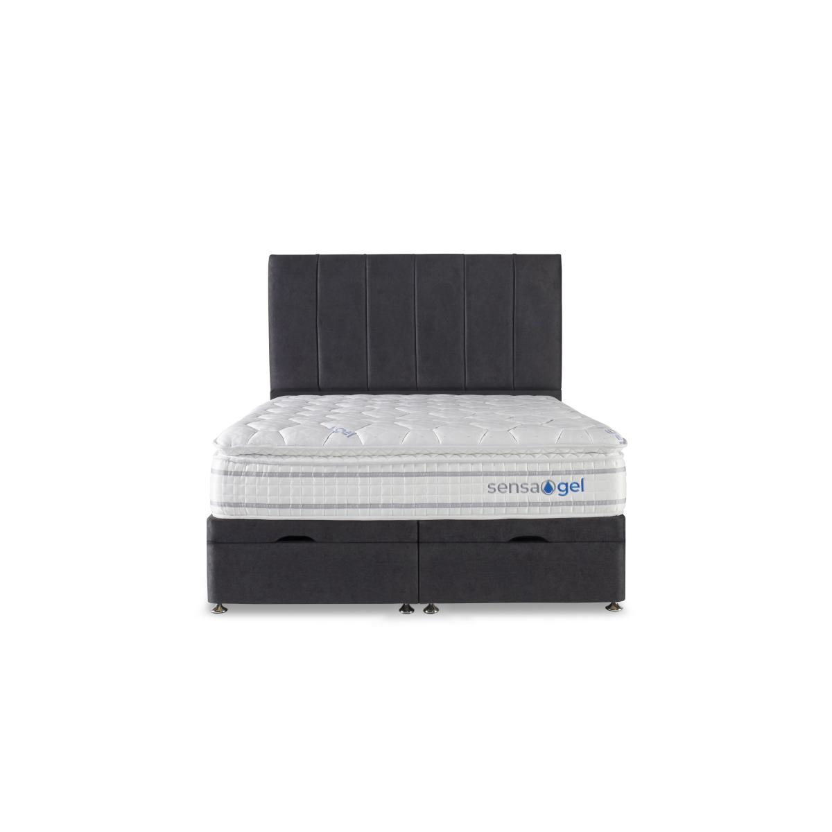Sleepeezee - SensaGel 4000 Manual End Ottoman Divan Set - Super King - Dapple Silver – image 5