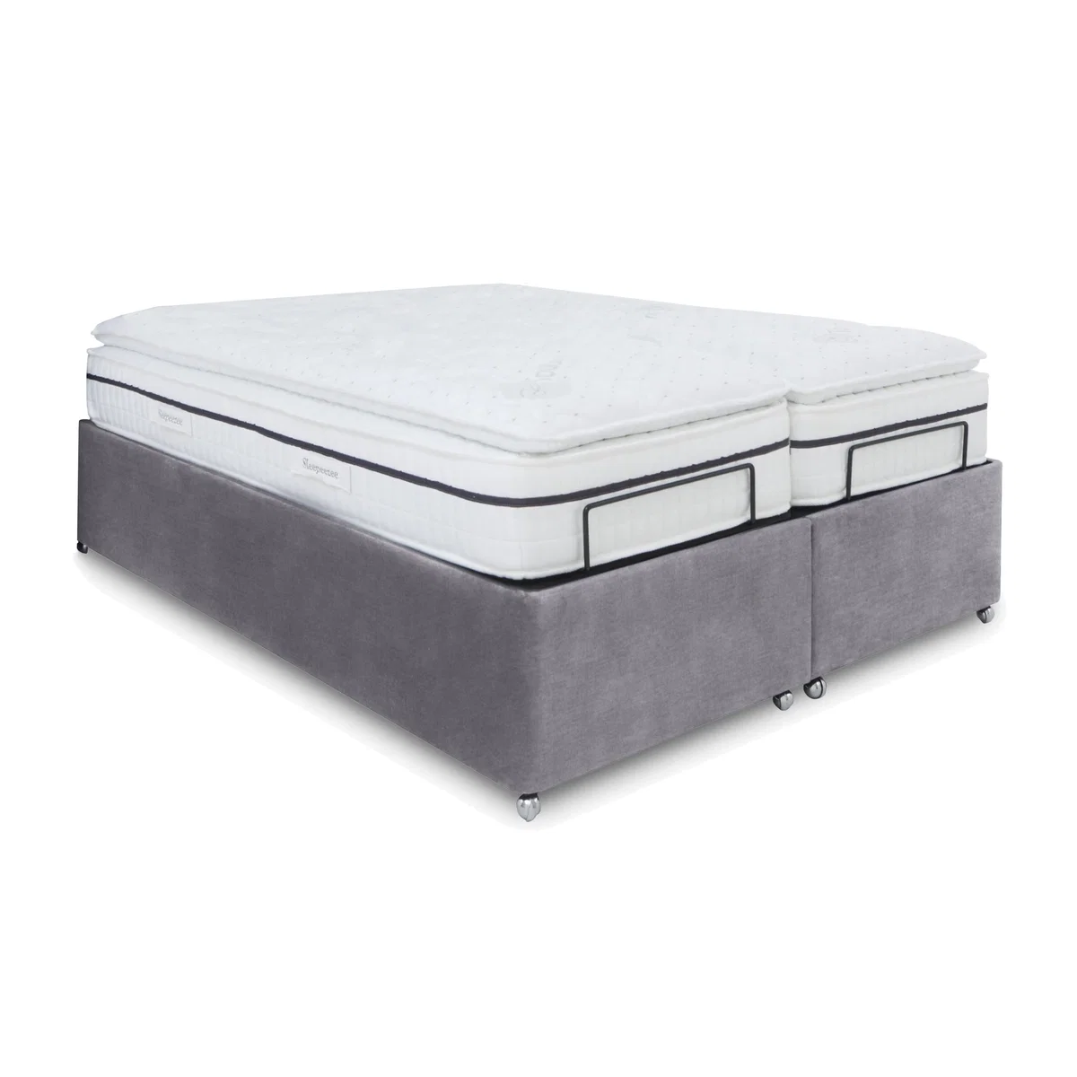 E-Motion Dual Adjustable Ottoman Divan Base - Super King - Aston Steel – image 1