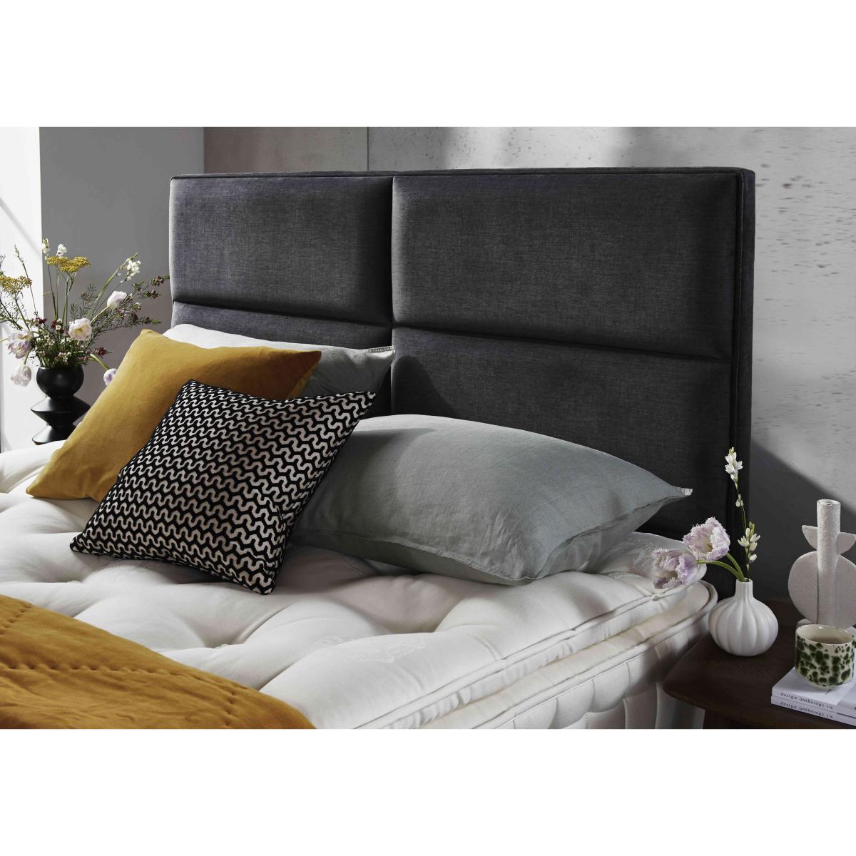 Hypnos - Bespoke Finesse Platform Top Divan Set With No Storage - King Size - Tweed Charcoal – image 3