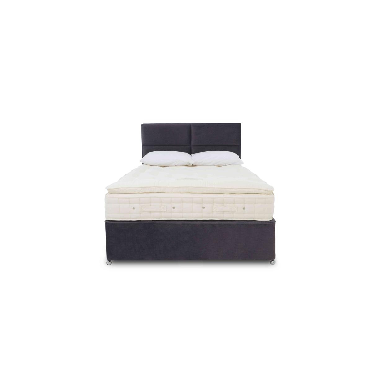 Hypnos - Bespoke Finesse Platform Top Divan Set With No Storage - King Size - Tweed Charcoal – image 5