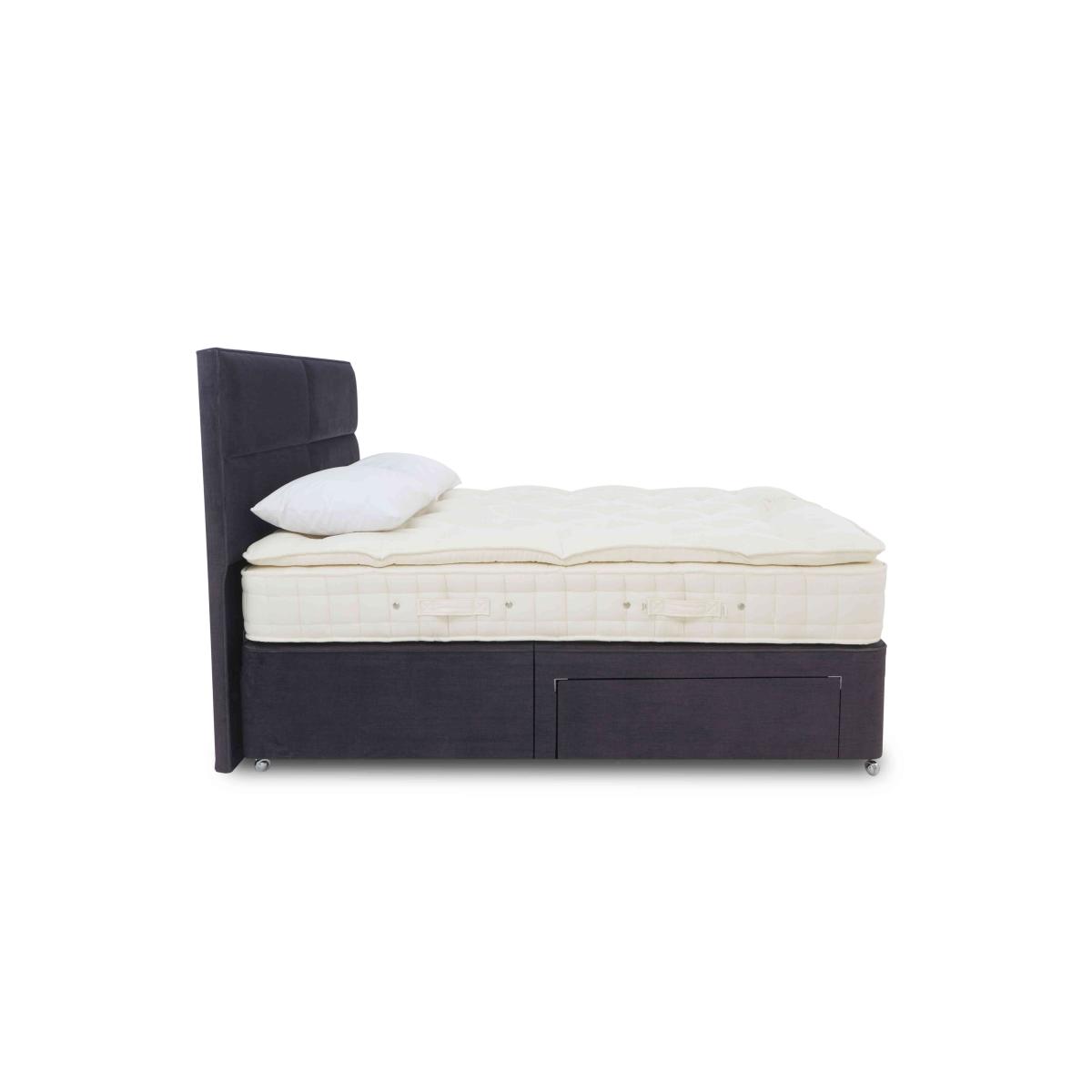 Hypnos - Bespoke Finesse Platform Top Divan Set With No Storage - King Size - Tweed Charcoal – image 6