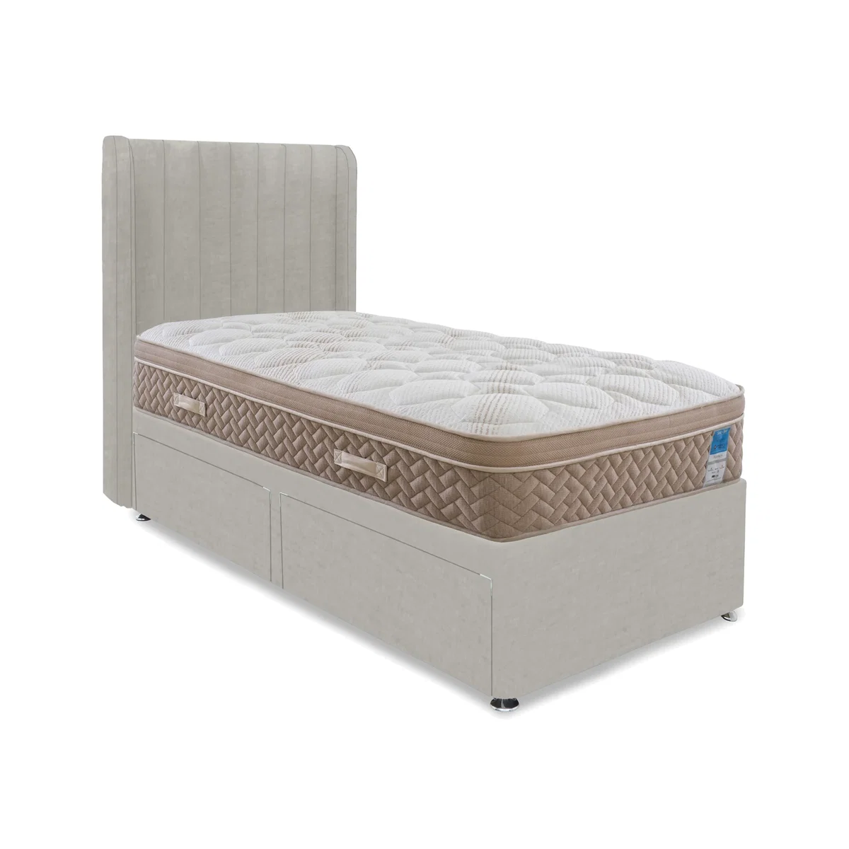 Sleep Story - PlushTech Divan Set With 2 Drawer Storage - Single – image 1