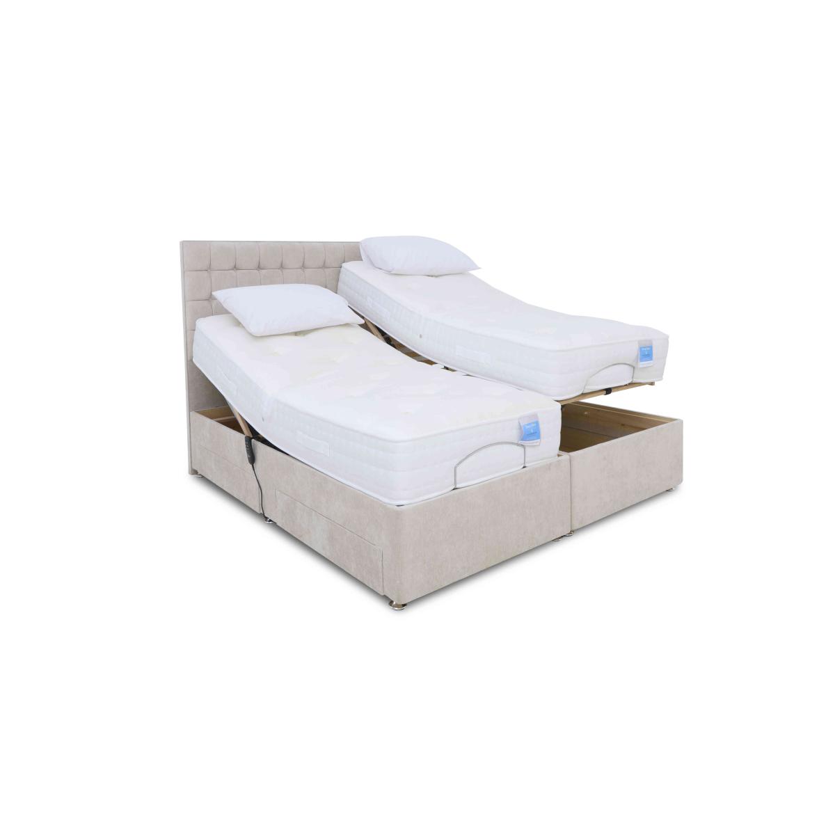 Sleep Story - Natural Comfort Adjustable Firm Divan Bed With 2 Drawer Storage - Super King - Carbon – image 9