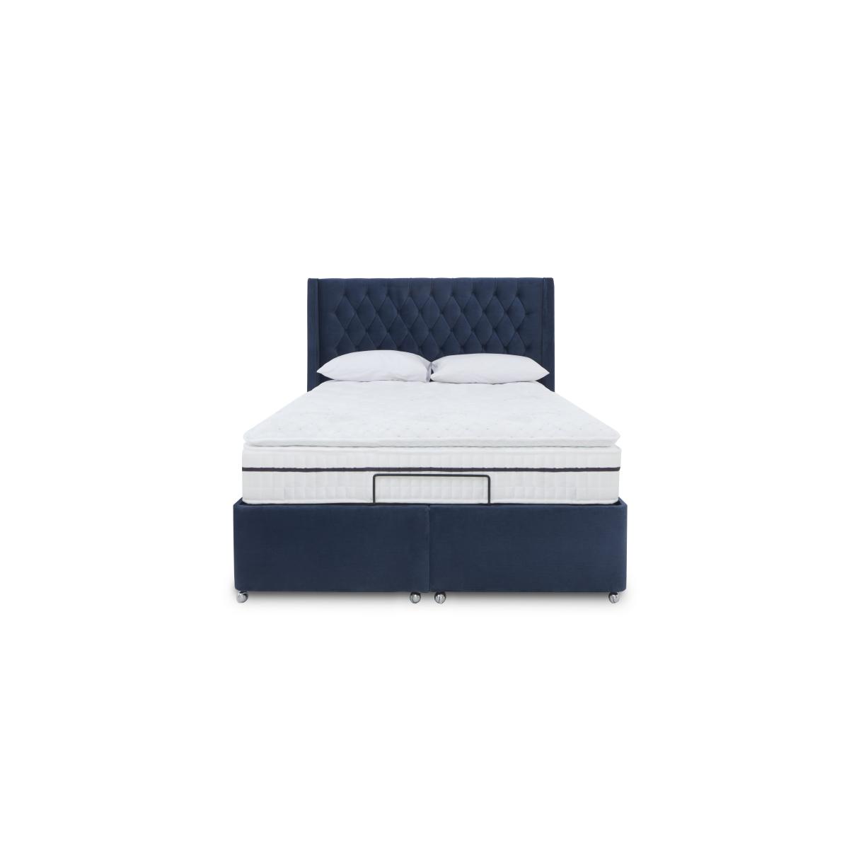 E-Motion Zen Adjustable Divan Base with Headboard - King Size - Dapple Oyster – image 4