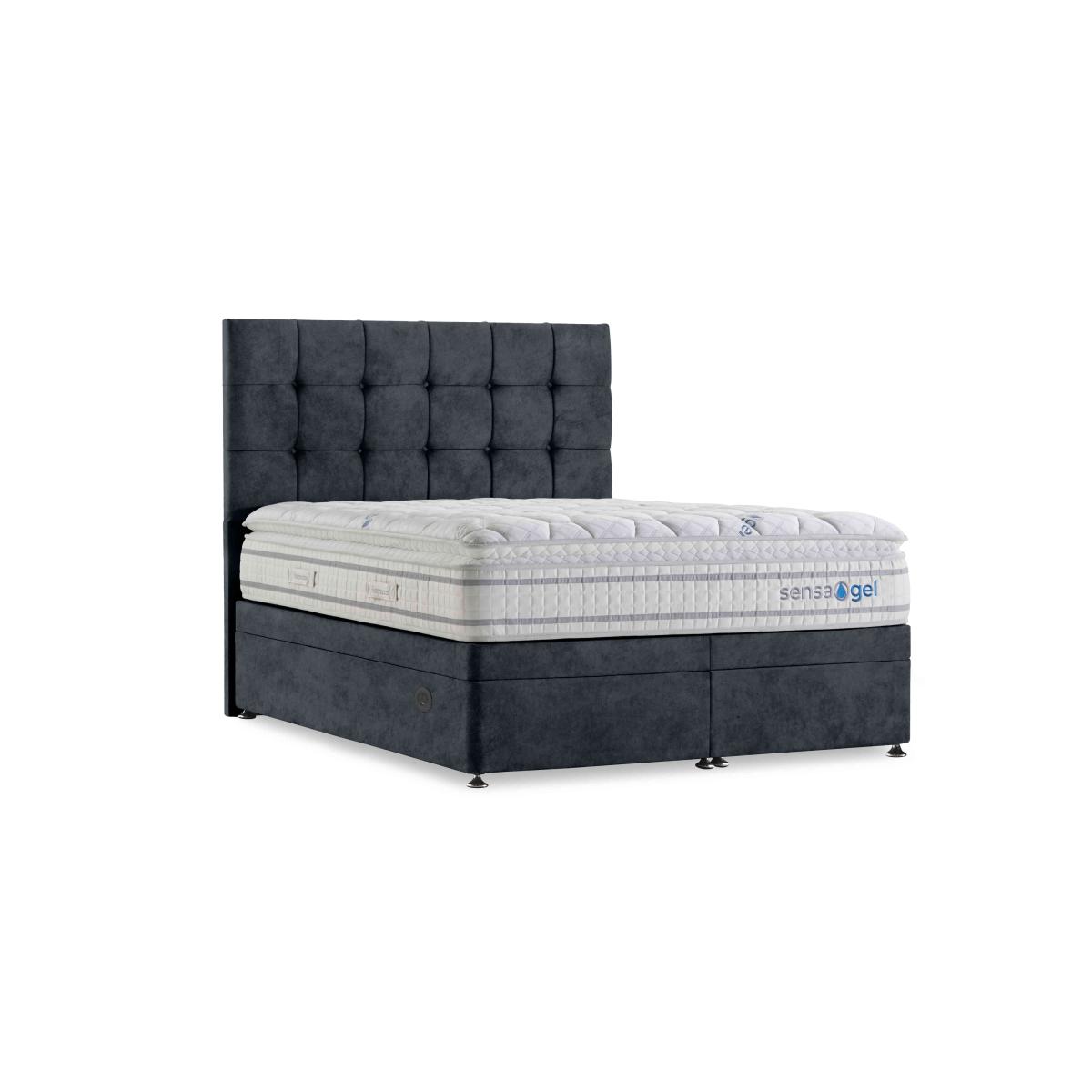Sleep Story - SensaGel 6000 Electric End Ottoman Divan Set - Super King - Daytona Ocean – image 2