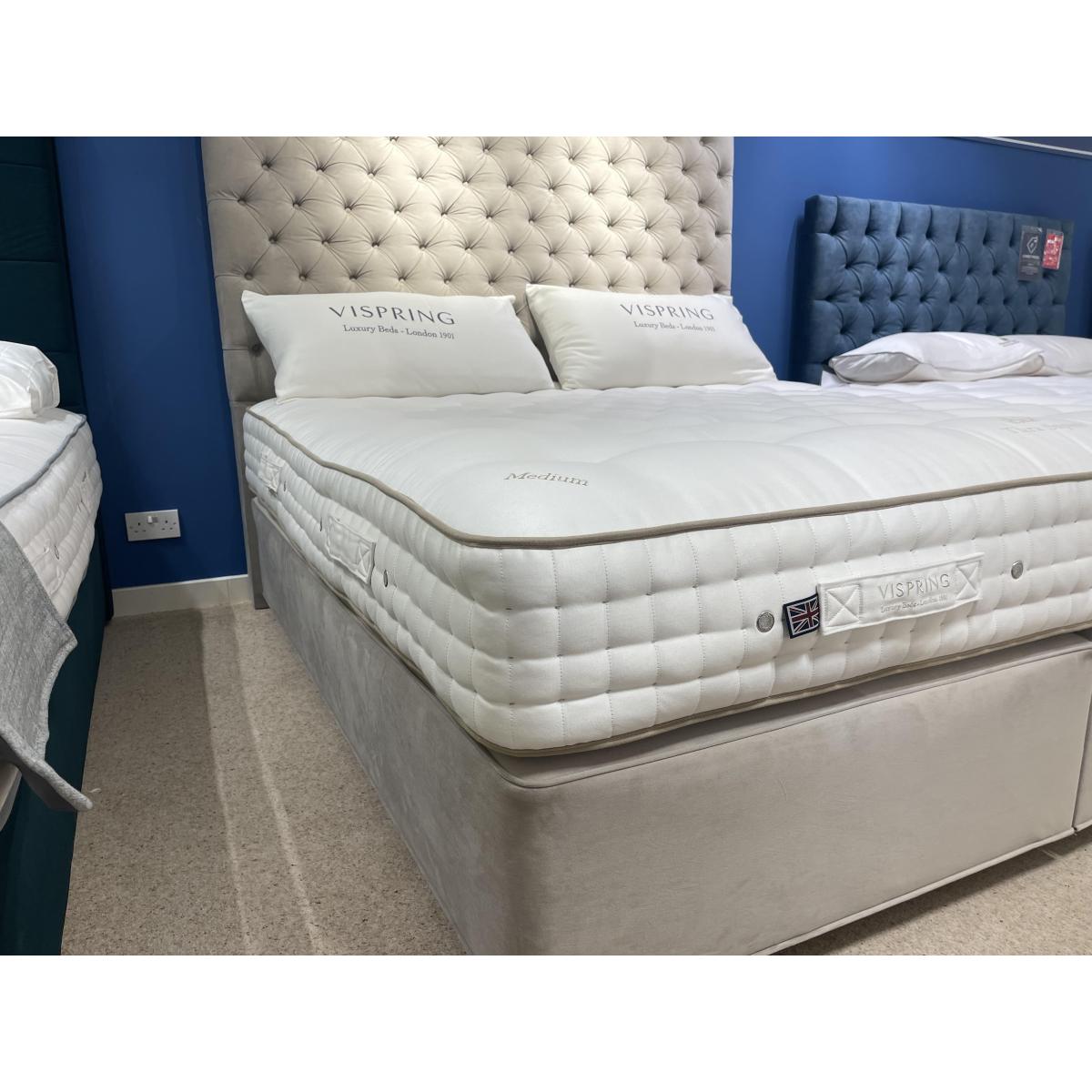 Vispring - Tiara Superb superking non drawer divan set with Aldo headboard – image 4