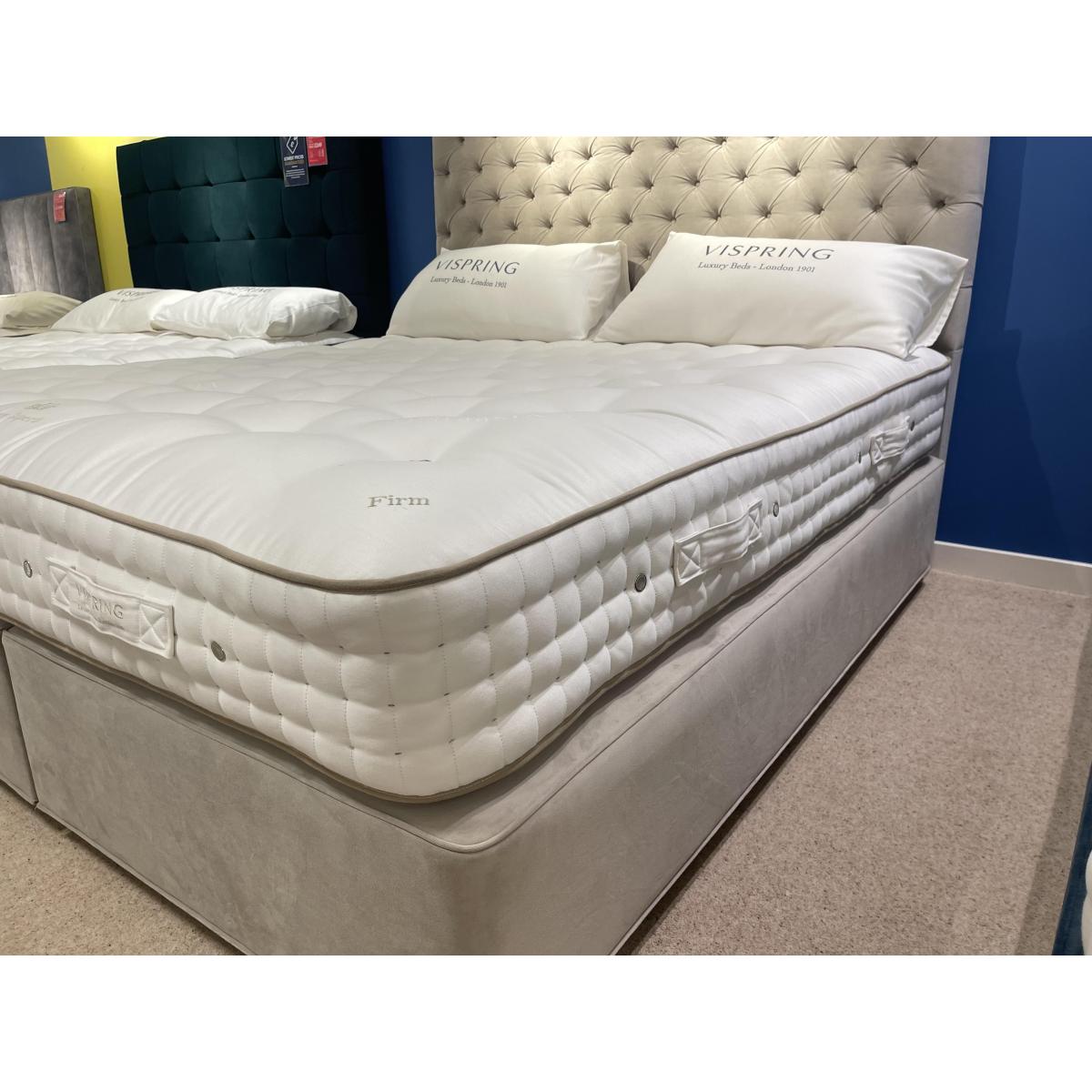 Vispring - Tiara Superb superking non drawer divan set with Aldo headboard – image 8
