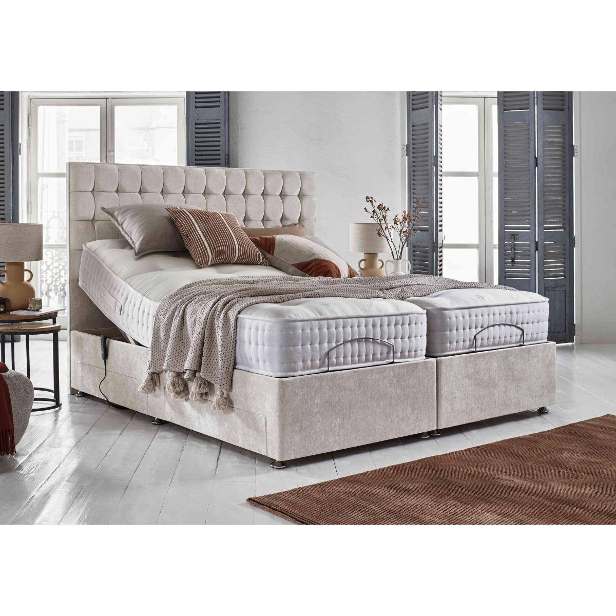 Sleep Story - Natural Comfort Adjustable Soft Divan Bed With No Storage - King Size - Carbon – image 3