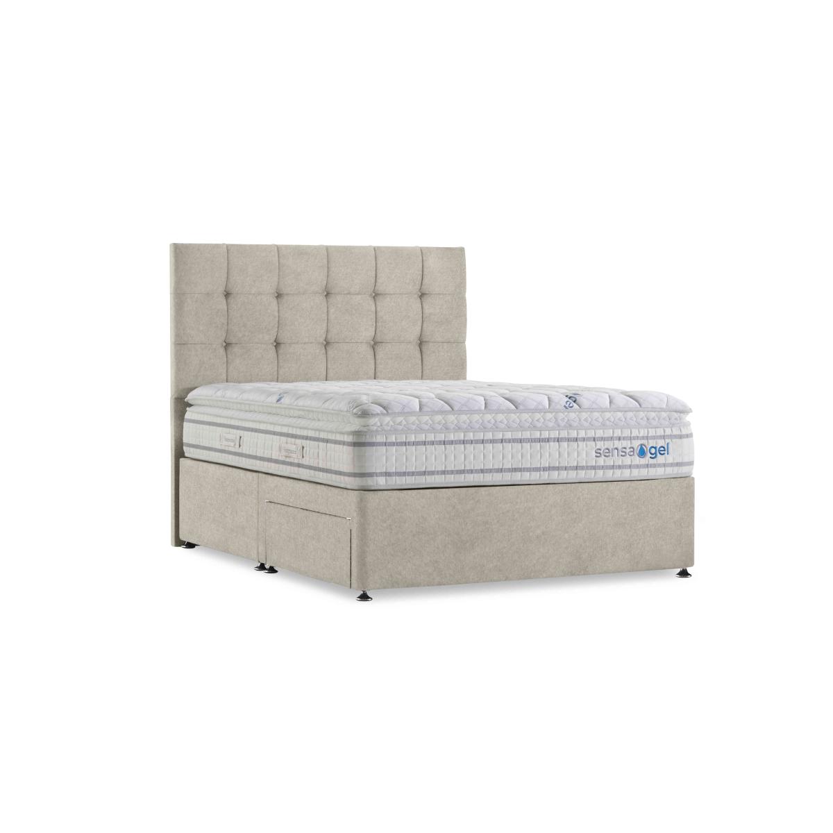 Sleepeezee - SensaGel 6000 Divan Set - Super King - Tweed Cream – image 2