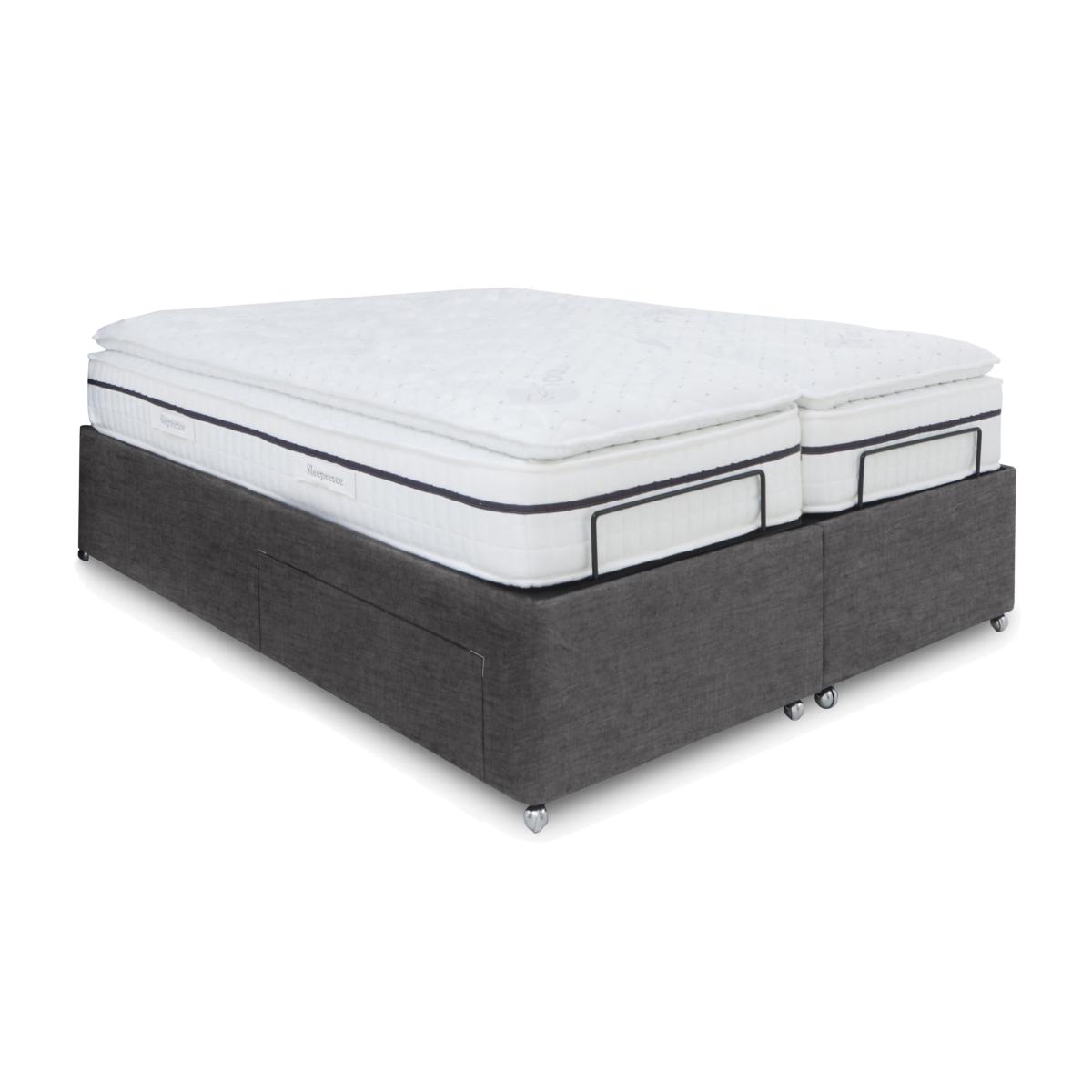 E-Motion Dual Adjustable Divan Base With 4 Drawers with Massage Function - King Size - Smokey Quartz – image 1