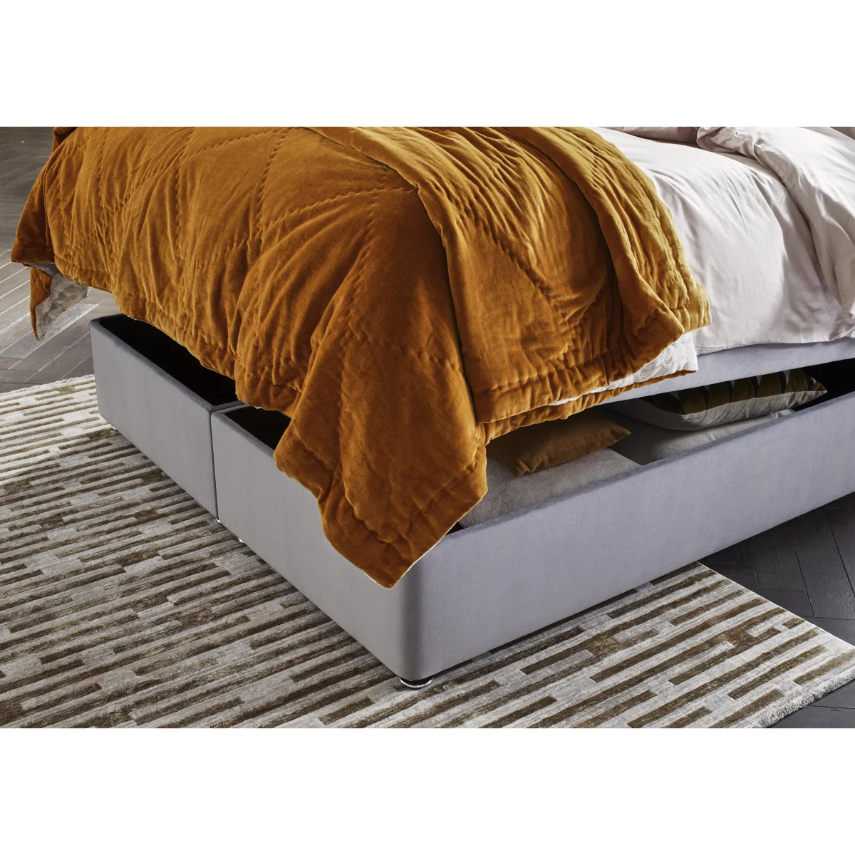 Artisan Premium Platform Top Manual End Lift Ottoman Divan Base - Double - Seven Lilac – image 4