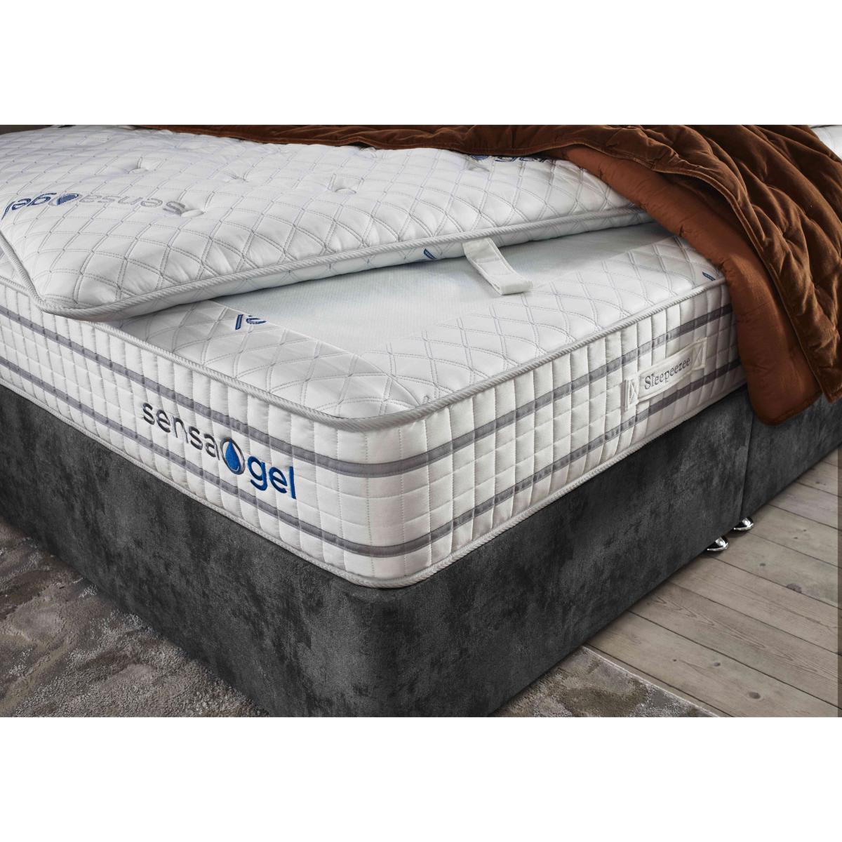 Sleepeezee - SensaGel 12000 Divan Set with Continental Drawers - Double - Sage – image 5