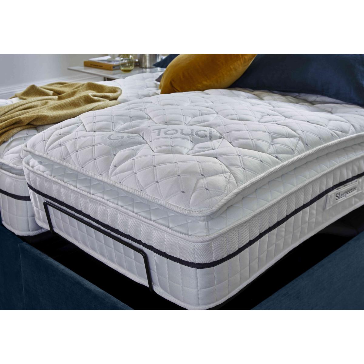 E-Motion Zen Dual Adjustable Divan Base With 2 Drawers with Massage Function and Headboard - King Size - Granite Blue – image 5