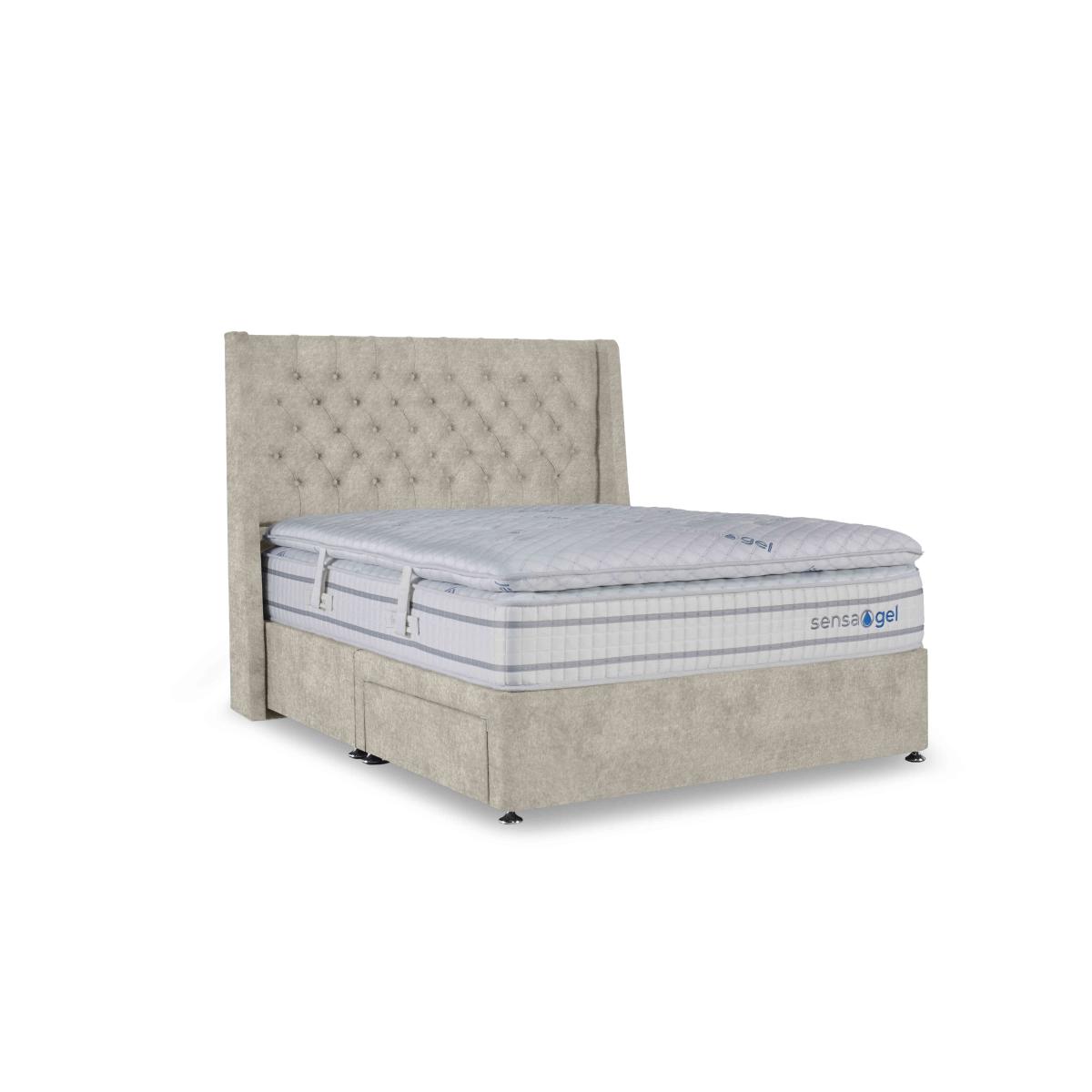 Sleepeezee - SensaGel 12000 Divan Set - Small Double - Tweed Cream – image 2
