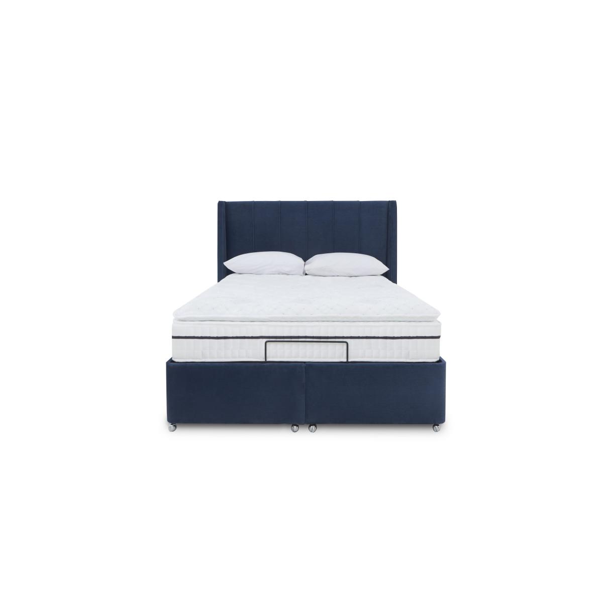 E-Motion Akira Adjustable Divan Base with Headboard - King Size - Dapple Sterling – image 4