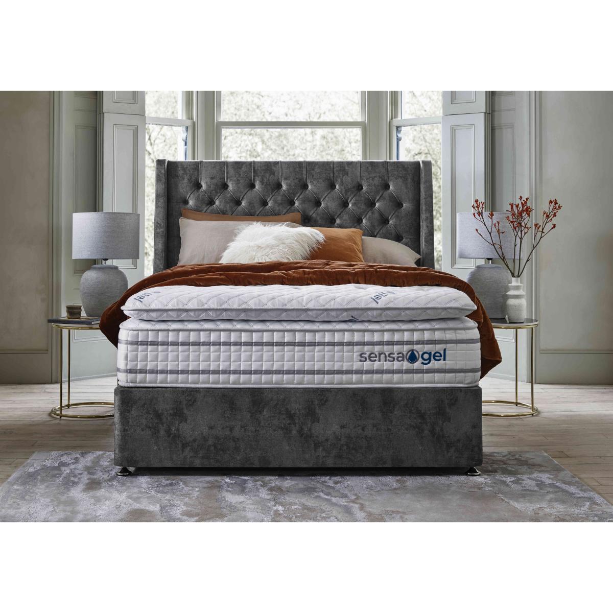 Sleepeezee - SensaGel 12000 Divan Set - Small Double - Tweed Biscuit – image 3