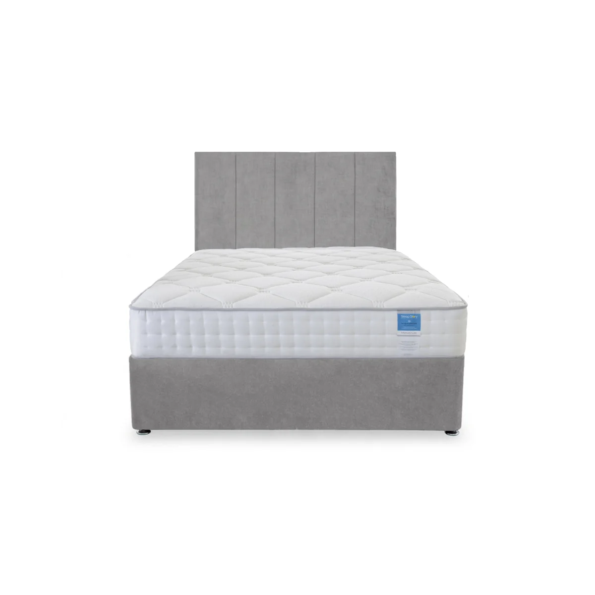Sleep Story - Memory Luxe Divan Set With 2 Drawer Storage - King Size - Plush Ecru – image 2