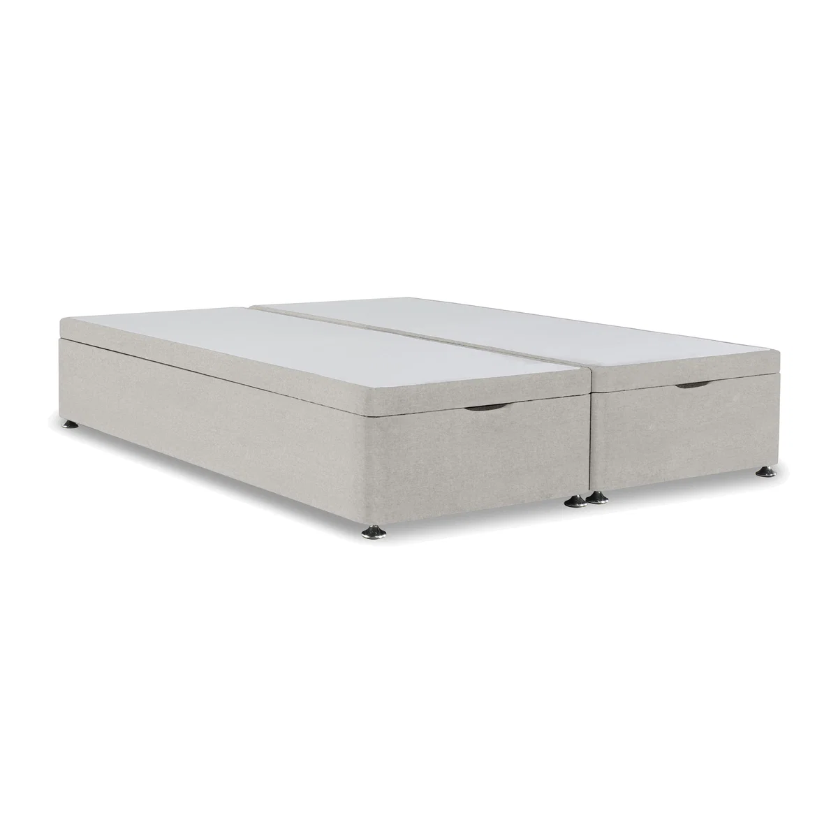 Platform Top Manual End Lift Ottoman Divan Base - Small Double - Shetland Pebble – image 1