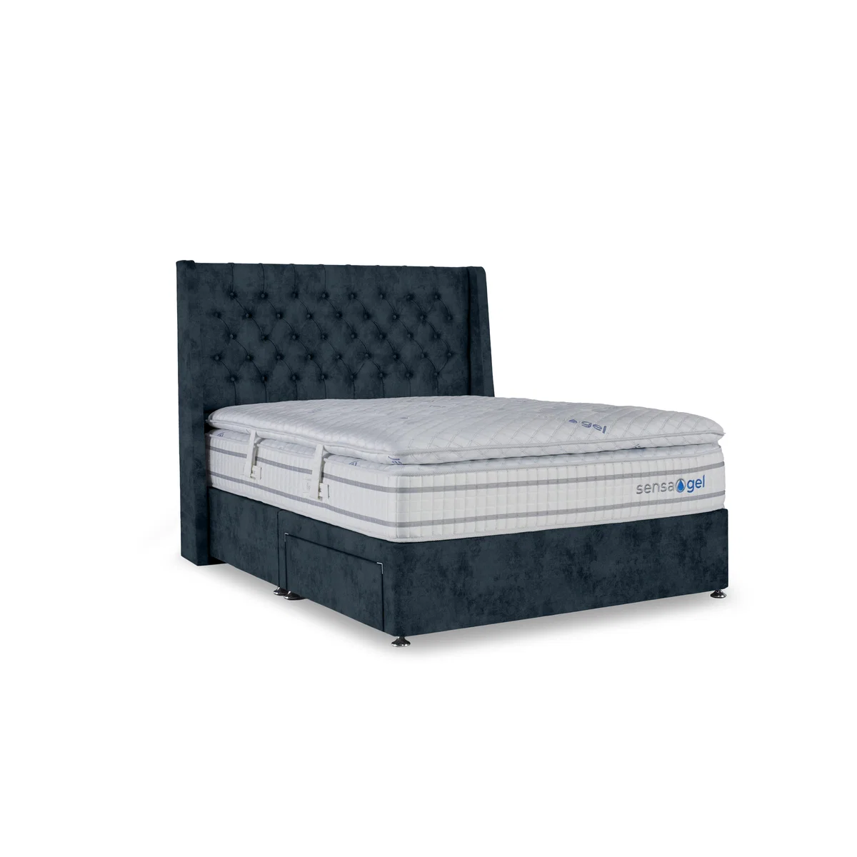 Sleepeezee - SensaGel 12000 Divan Set with Continental Drawers - King Size - Daytona Ocean – image 2
